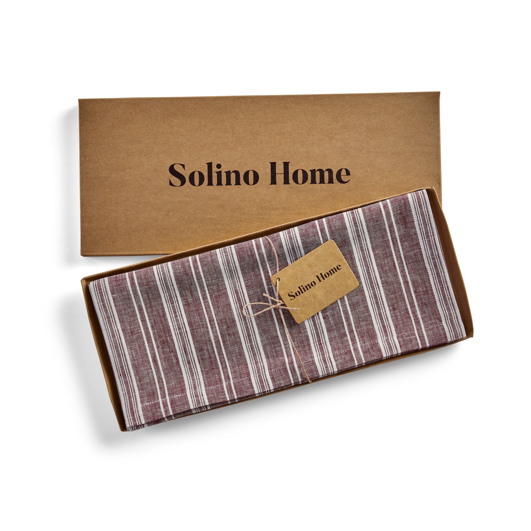 Elegant Chelsea Stripe Table Runner - Cotton Linen Blend - Perfect for Dining Room Decor, Wedding Centerpieces & Holiday Table Settings