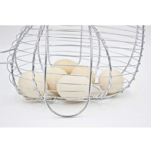 VALINK Innovative Hen-Shaped Egg Holder - Metal Wire Fruit Basket & Snack Organizer for Kitchen Counter, Dining Table, and Party Serving