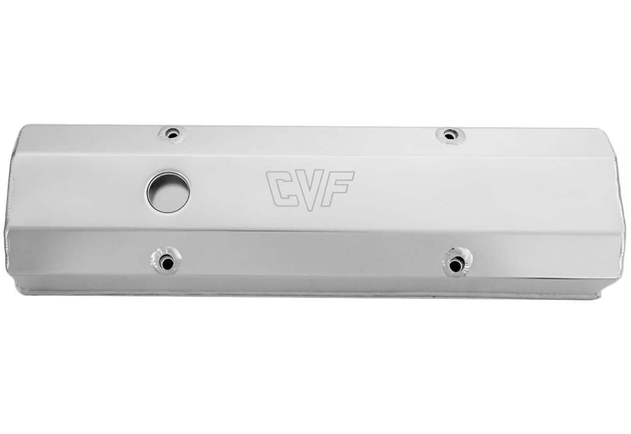 High Performance Small Block Chevy Tall Fabricated Valve Covers - Aluminum CNC Machined for Chevy 350 383 400 Engines - Perfect for Hot Rods, Muscle Cars & Engine Builds