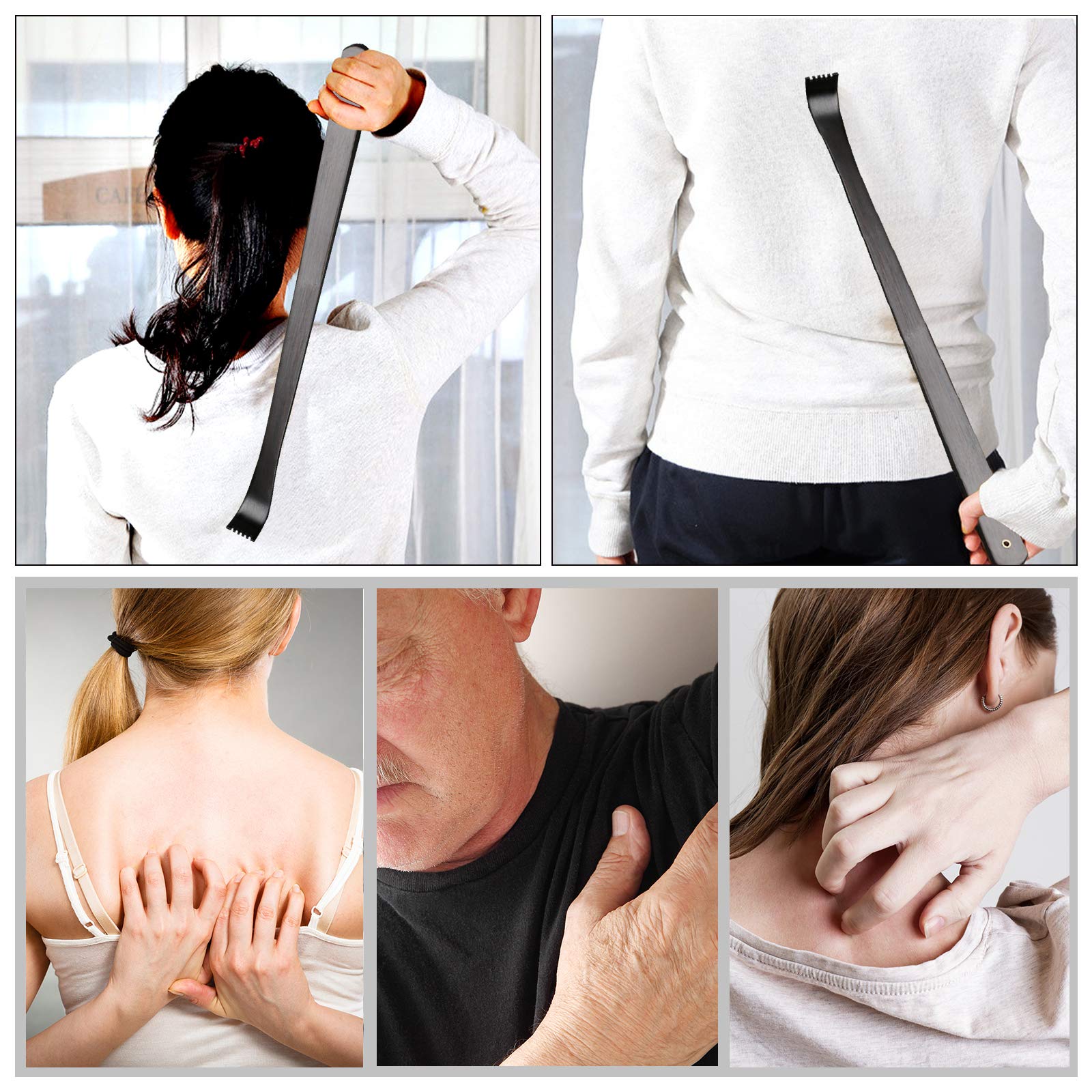 VEGCOO Back Scratcher & Massager - Long Handle Body Relaxation Tool for Itch Relief, Muscle Tension & Stress Relief - Perfect for Home, Office & Travel Use