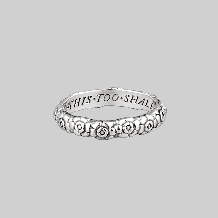 This Too Shall Pass Posie Ring - Sterling Silver Ring for Women, Inspirational Jewelry Gift for Her - Perfect for Daily Wear, Special Occasions & Meaningful Gifts