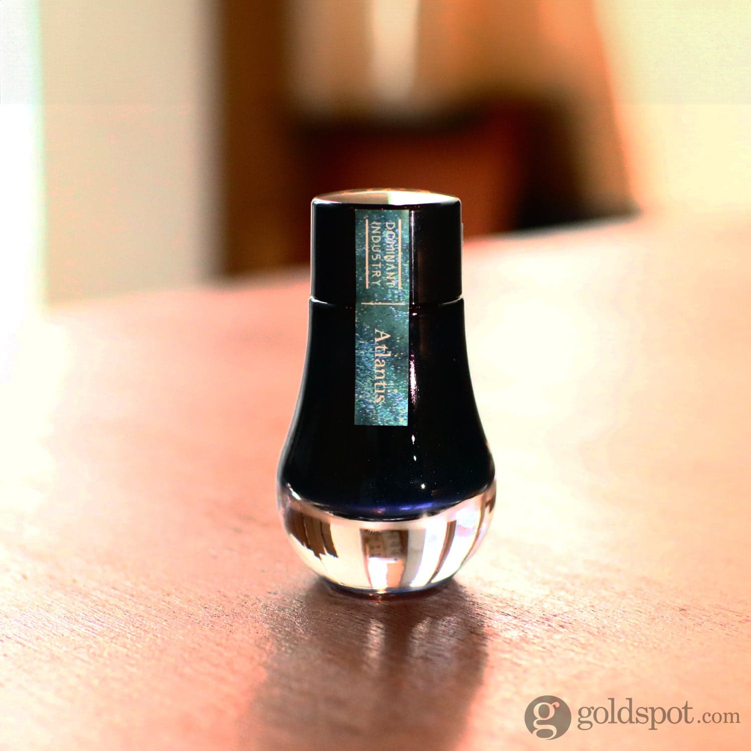 Dominant Industry Pearl Series Bottled Ink - Atlantis Shimmering Blue-Green (25mL) for Fountain Pens, Calligraphy & Artistic Writing - Perfect for Journals, Letters & Creative Projects