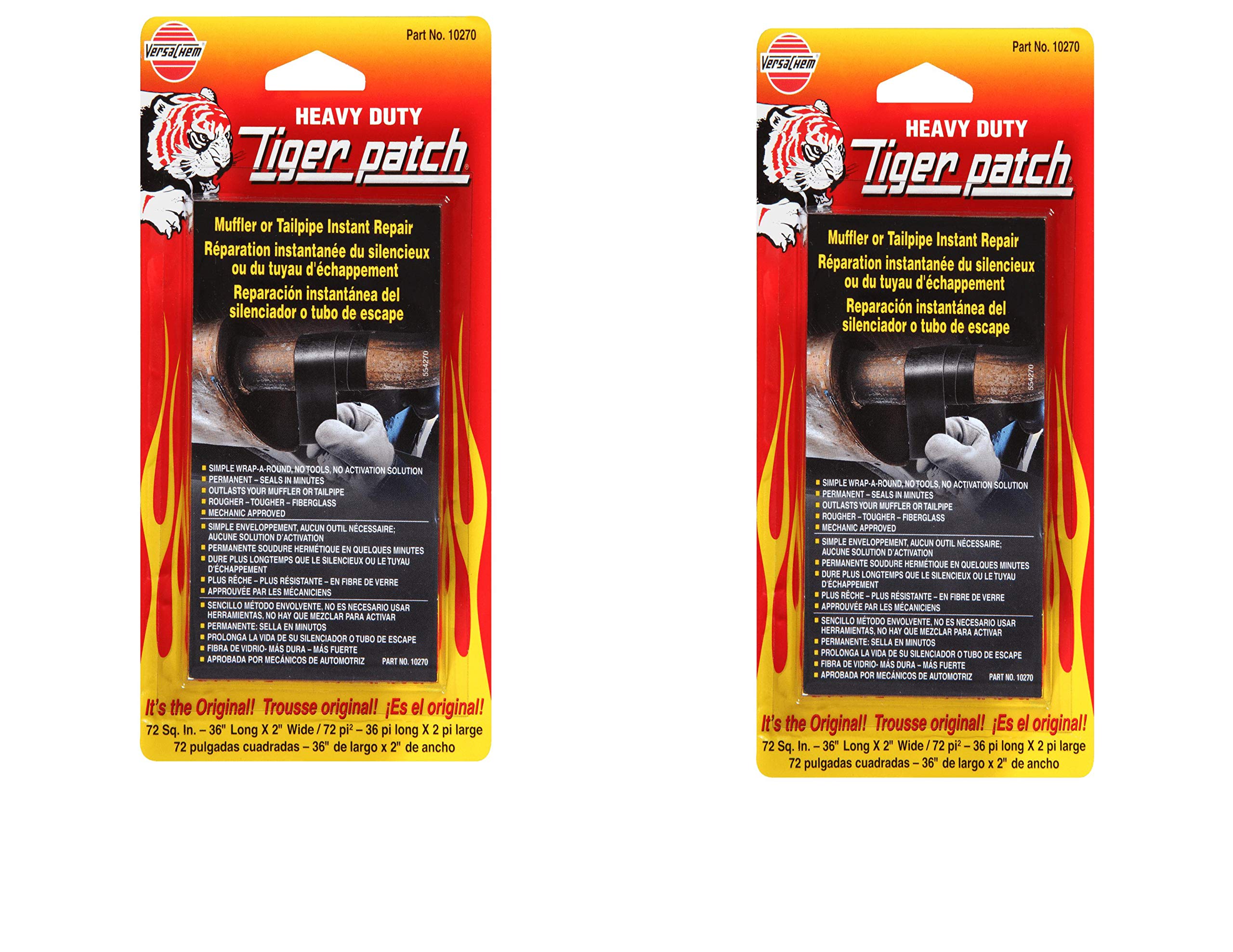 High-Temperature Muffler Repair Tape - TigerPatch Exhaust Wrap for Automotive & Motorcycle Use - Heat Resistant & Durable for DIY Repairs & Maintenance