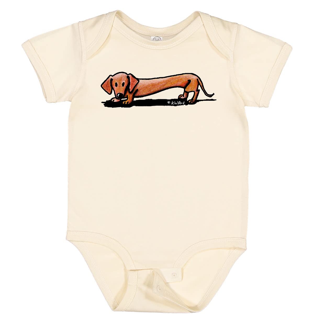 Inktastic Little Red Dachshund Baby Bodysuit - Cute Dog Lover Outfit for Infants & Toddlers - Perfect for Birthdays, Holidays & Family Photos