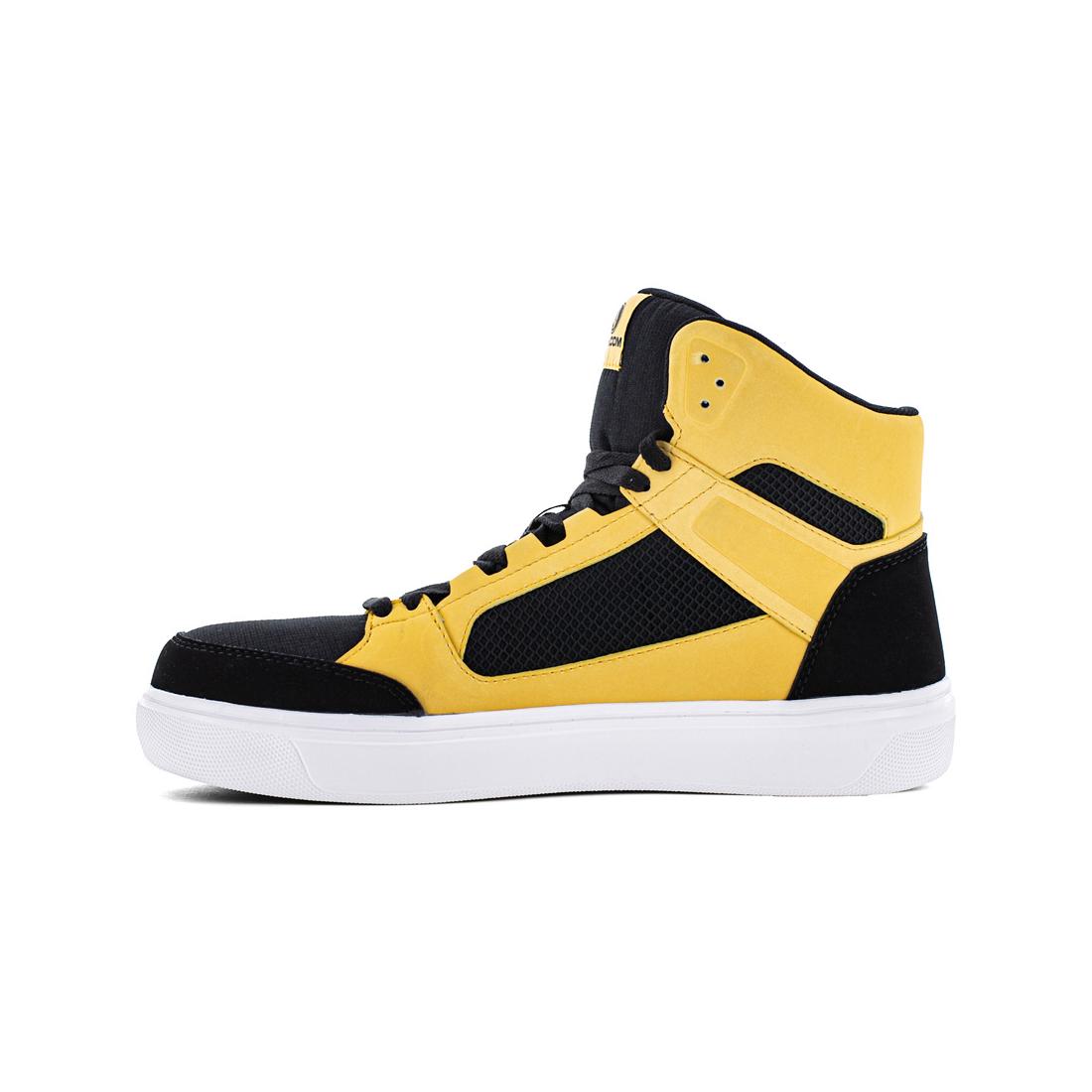 Evolve Composite Toe High Top Work Boots for Men - Black/Yellow Safety Shoes - Durable & Comfortable for Construction, Warehouse & Outdoor Work