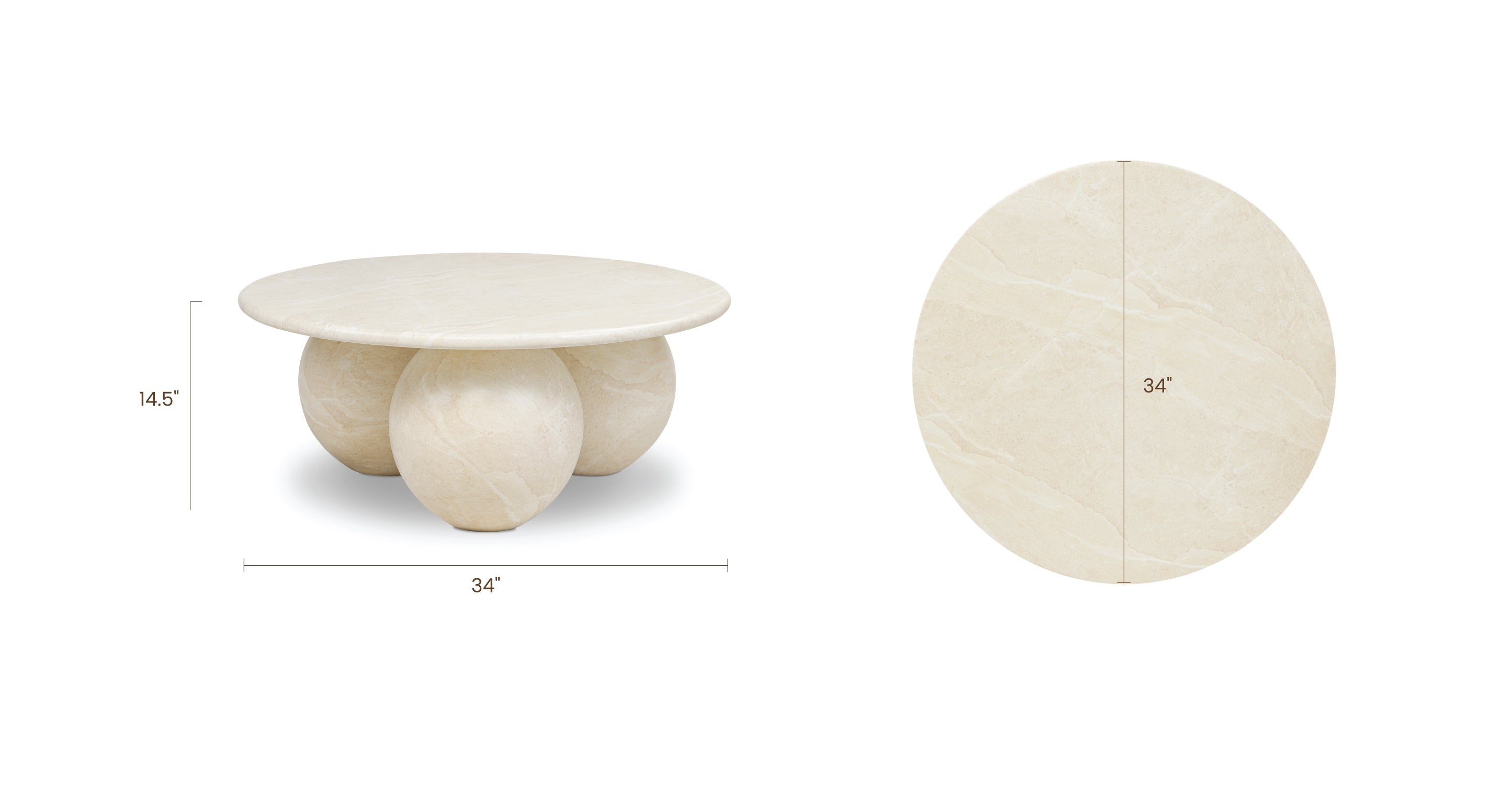 Modern Marble Coffee Table - Elegant & Durable Living Room Centerpiece for Home Decor | Perfect for Lounge, Office, or Waiting Area