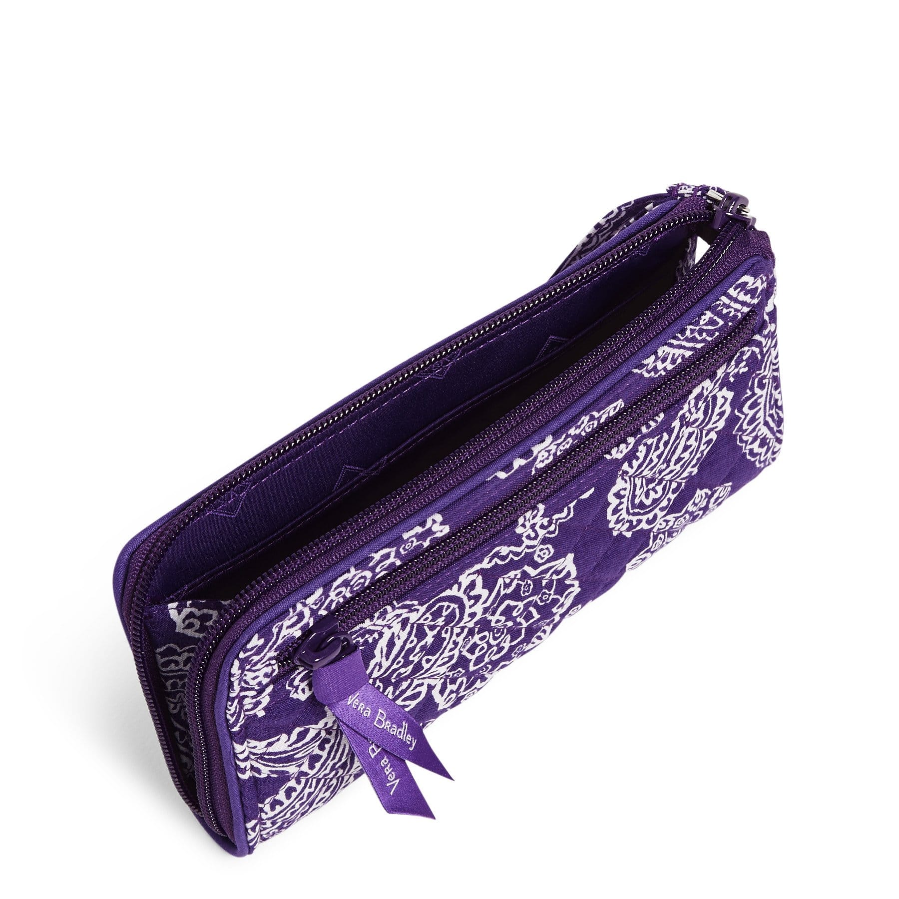 Collegiate RFID Blocking Front Zip Wristlet Wallet - Secure & Stylish Card Holder for Students, Travel, and Everyday Use