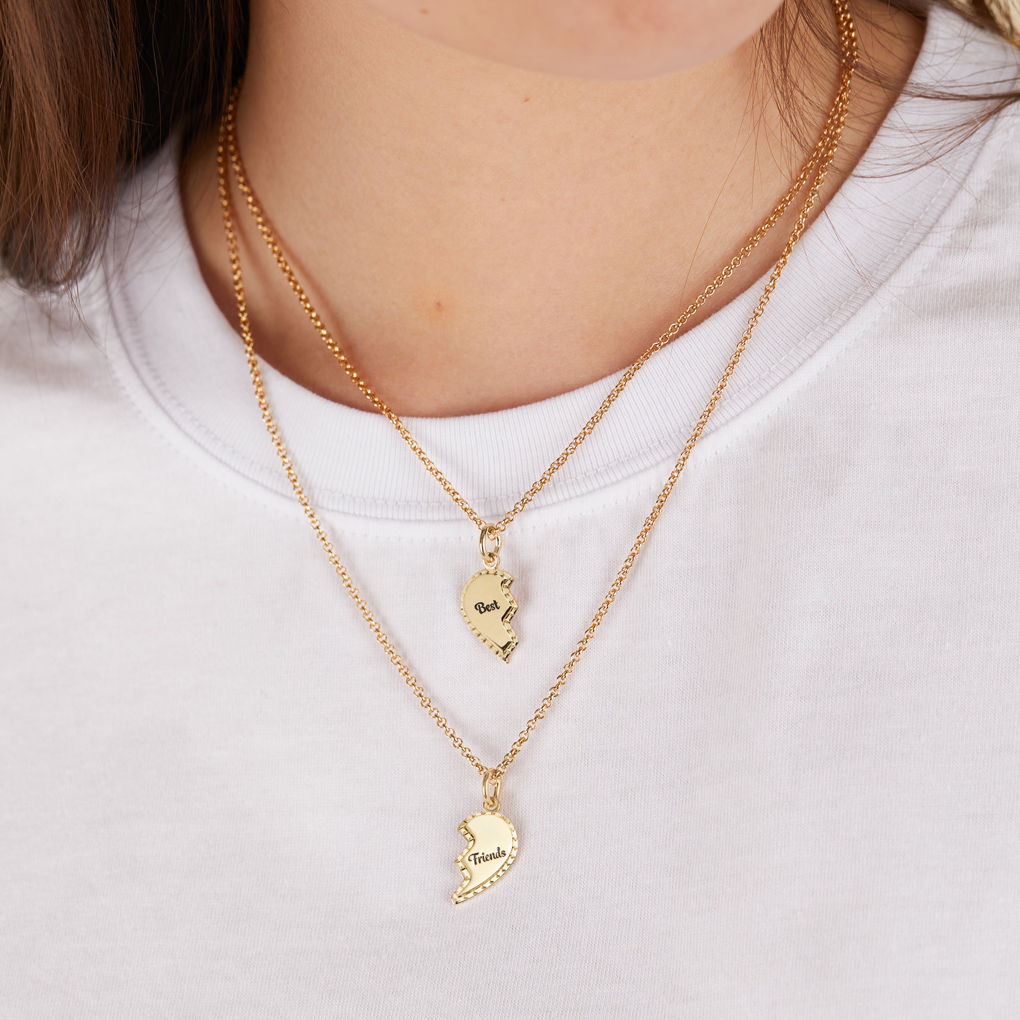 Best Friends Charm Necklace Set of 2 - Matching BFF Jewelry for Women & Girls - Perfect for Birthdays, Anniversaries & Gift Giving