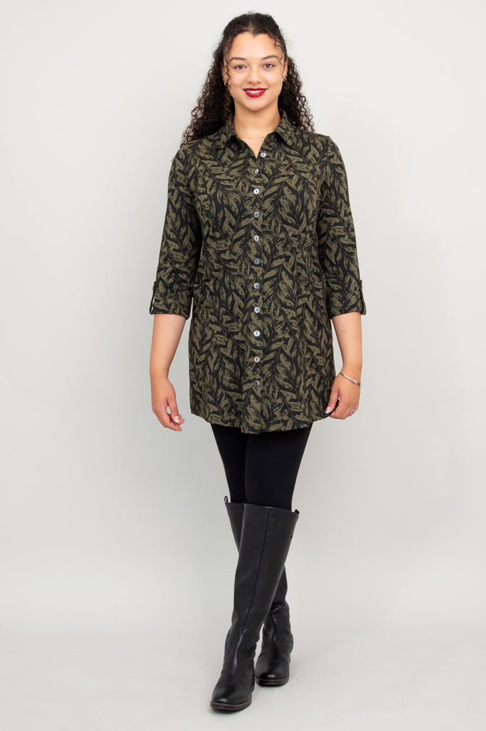 Charlie Tunic in Greenwood Bamboo Fabric - Women's Eco-Friendly Summer Top for Casual Wear & Beach Outfits