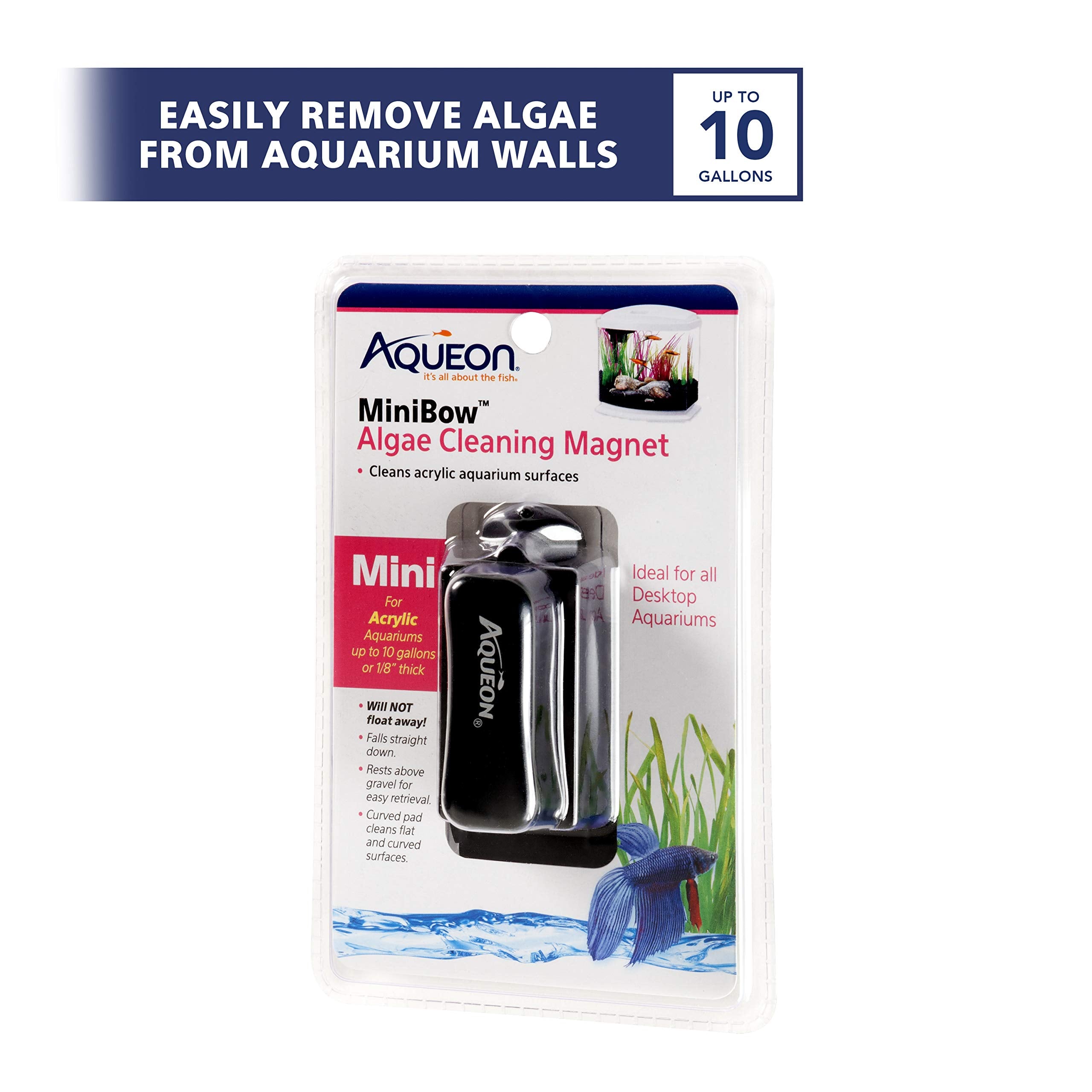 Aqueon Mini Aquarium Cleaning Magnets for Glass & Acrylic Tanks - Perfect for Small Fish Tanks, Nano Aquariums, and Betta Bowls