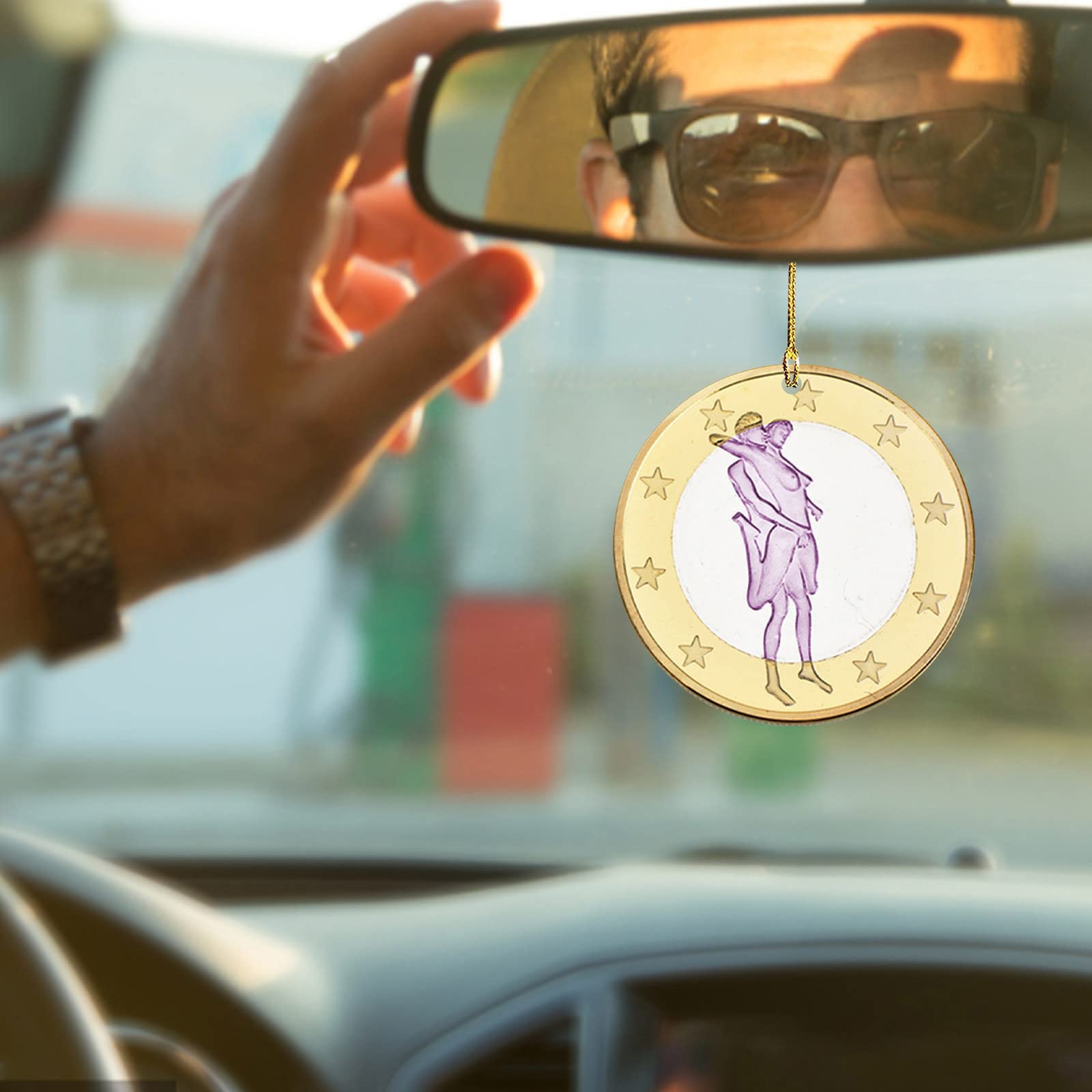 Stylish Women's Car Pendants - Unique Car Decor & Fun Souvenir Gift Set - UV Protection Sun Visor Hanger for Vehicles - Perfect for Road Trips & Daily Commutes
