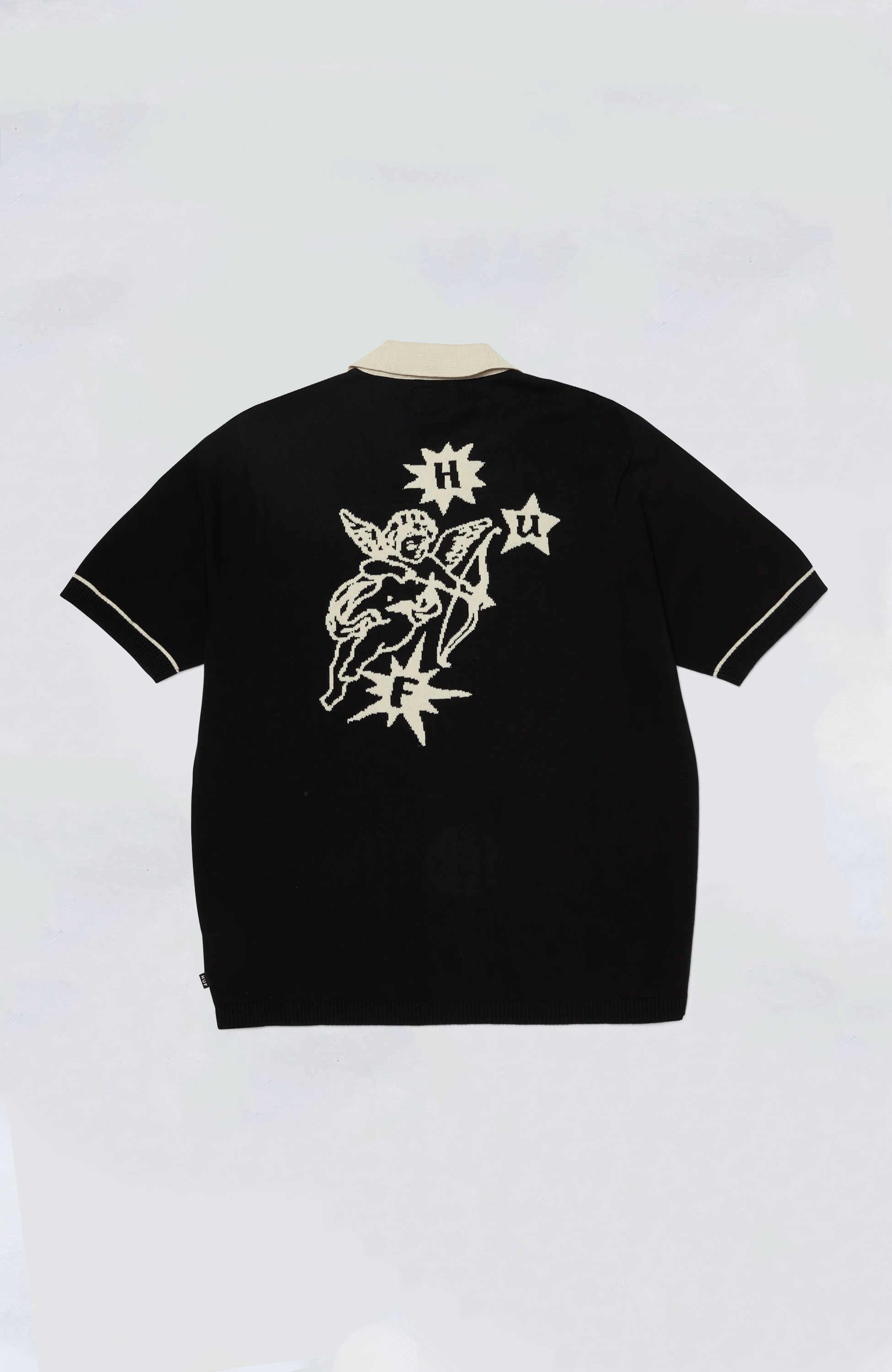 HUF Icarus Short Sleeve Knit Top for Men - Lightweight Summer Casual Shirt for Streetwear & Everyday Outfits