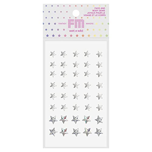 Wet n Wild Face and Body Stick-On Gems - Self-Adhesive Rhinestones for Makeup, Festival, and Costume - Perfect for Halloween, Cosplay, and Party Glam