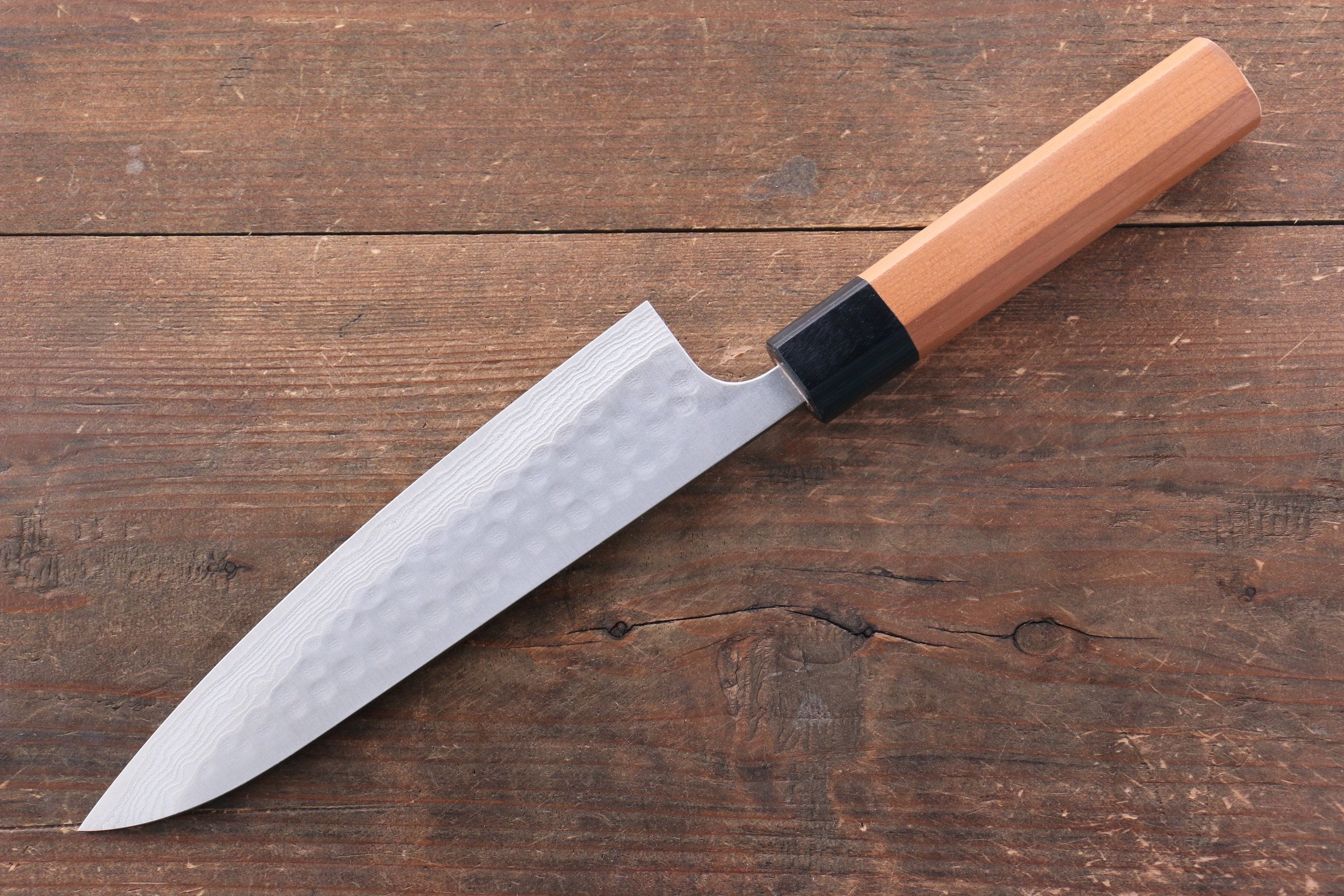 Nao Yamamoto SRS13 Black Damascus Gyuto 180mm Japanese Chef Knife with Cherry Blossom Handle - High Carbon Steel Blade for Professional Cooking, Sushi & Meat Cutting