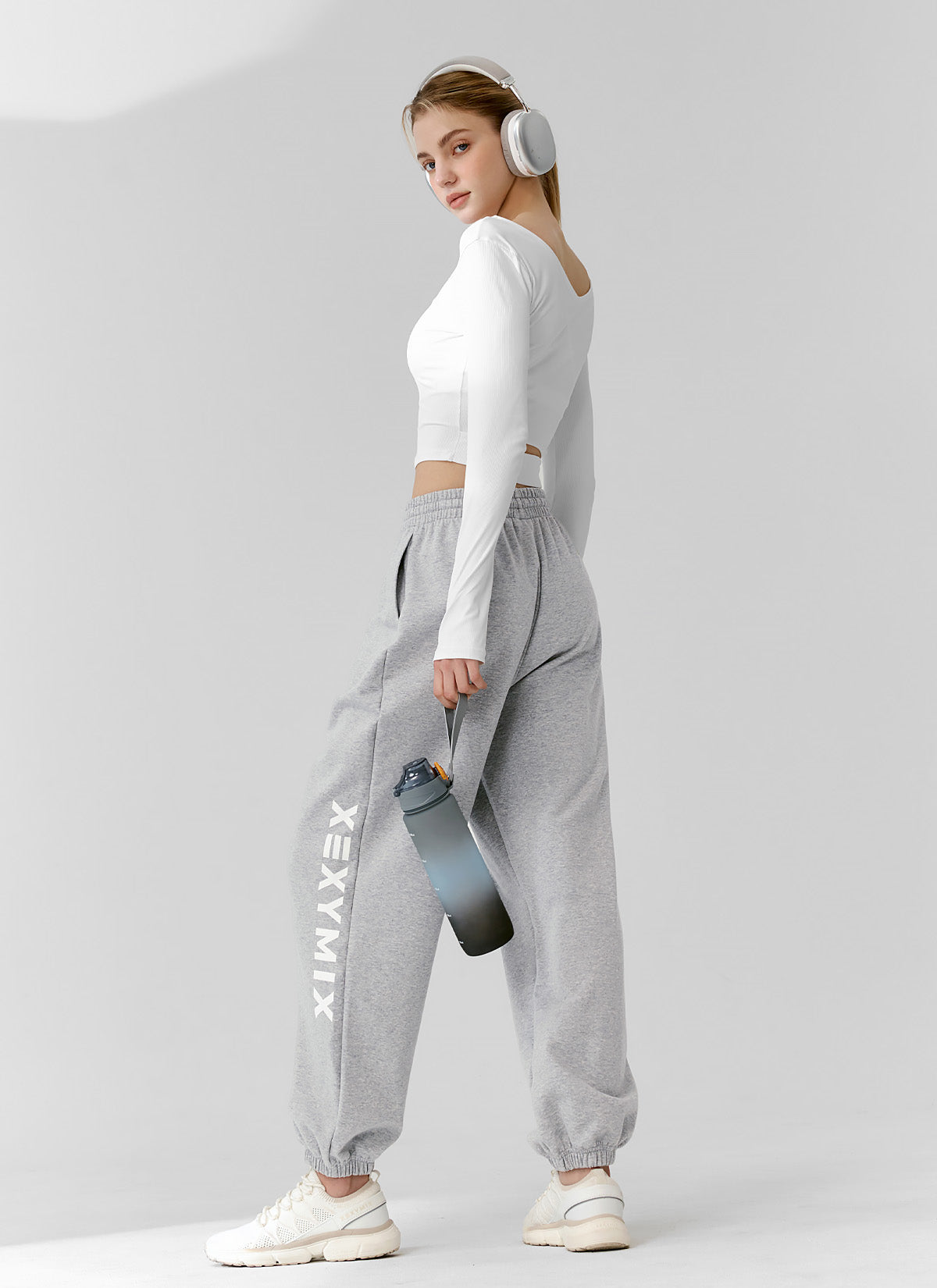 Big Logo Lettering Loose Fit Jogger Pants for Men - Comfortable Casual Sweatpants for Gym, Running, Lounge & Streetwear Fashion