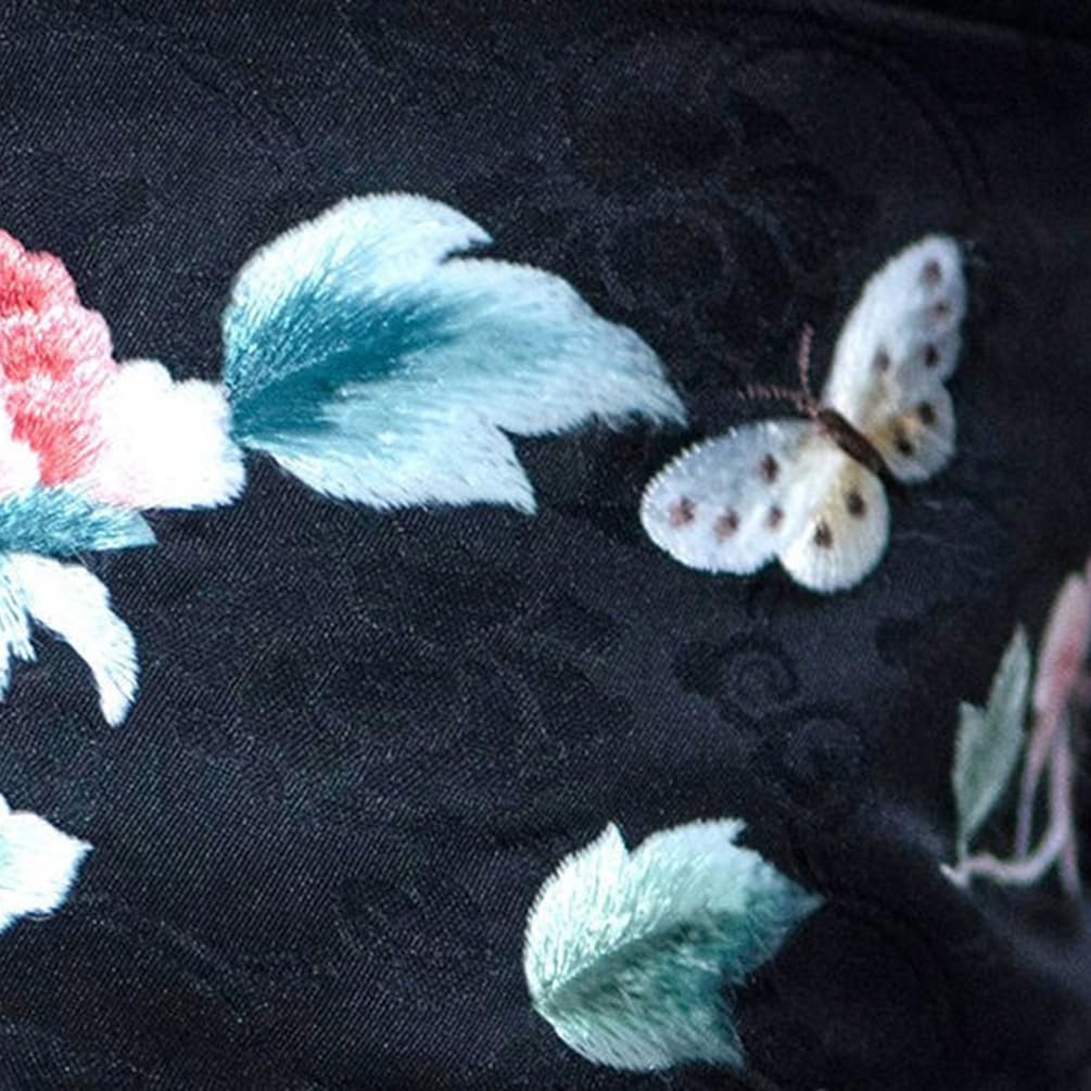 Chinese Style Obi Belt for Women - Floral Embroidery Wide Waist Band for Dresses & Kimono - Perfect for Traditional Outfits, Cosplay and Themed Parties