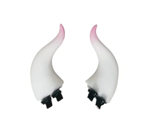 white Devil Horns clips cow