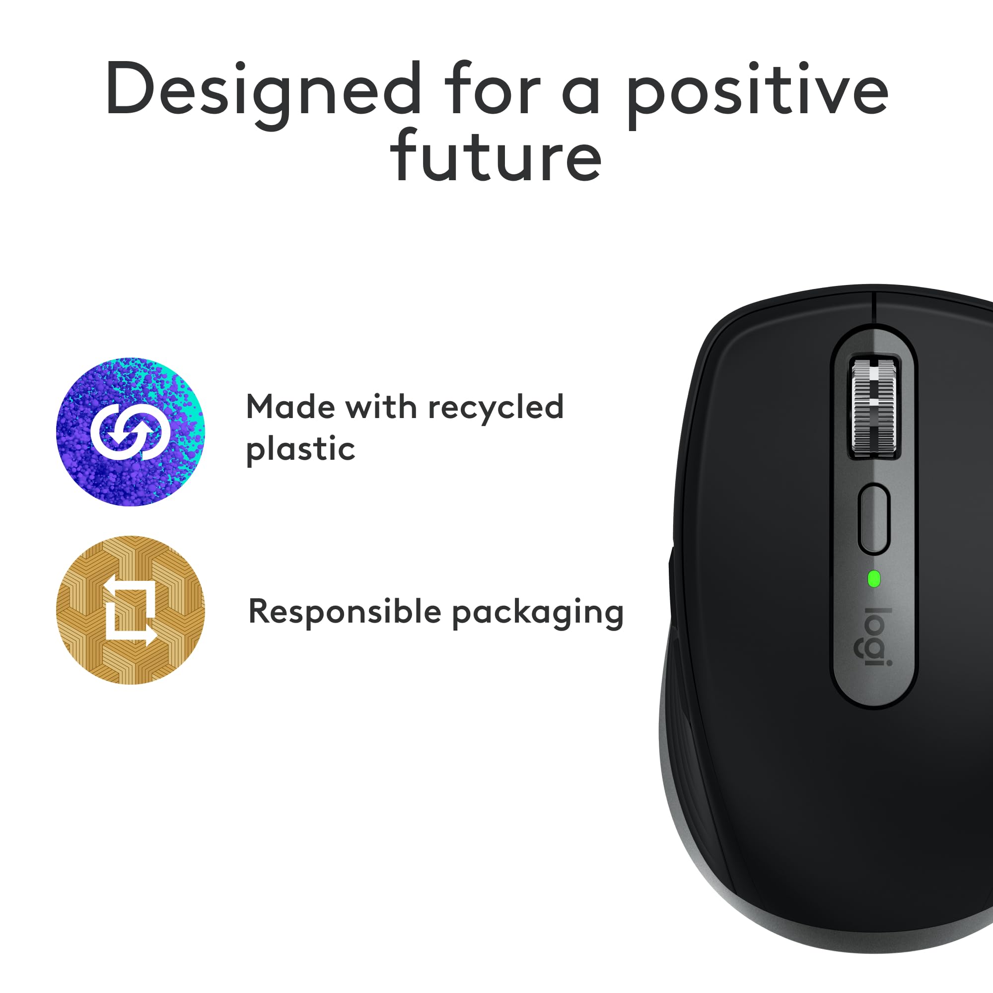 Logitech MX Anywhere 3S Wireless Bluetooth Mouse for Mac - 8K DPI Precision, Silent Clicks, USB-C Charging, Space Gray | Perfect for MacBook Pro, MacBook Air, iMac & iPad | Ideal for Office, Travel & Creative Work