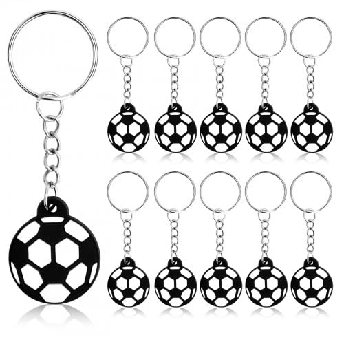 10PCS Football Keychains - Soccer Key Rings for Backpacks & Gifts