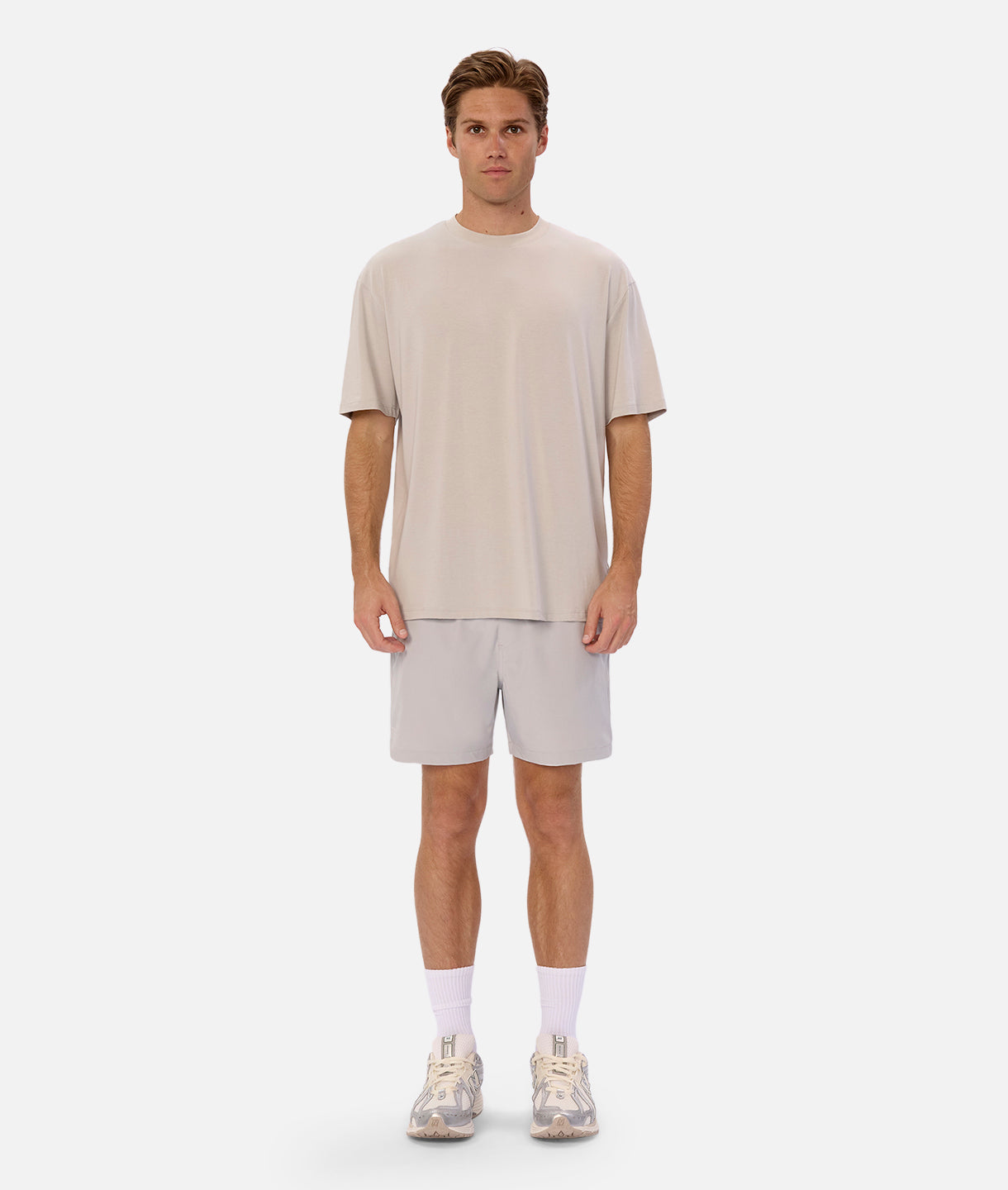 Freeman Athletic Tee - Breathable Cement Gray Workout T-Shirt for Men | Gym, Running & Casual Wear