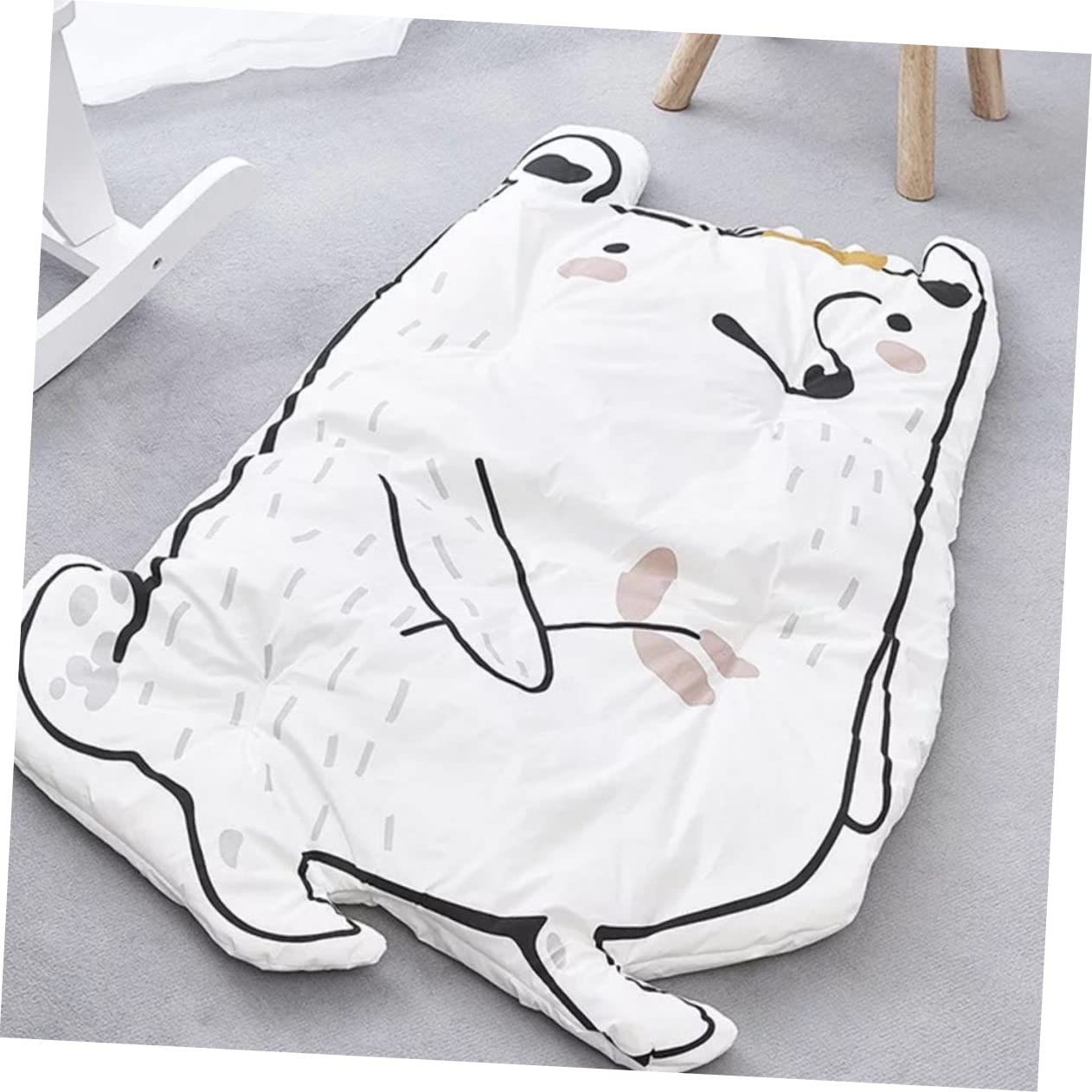 Totority 2-Pack Soft Cotton Raccoon Play Mat for Babies & Toddlers - Non-Slip Nursery Floor Rug, Washable Kids Playmat for Crawling & Playtime - Perfect for Daycare, Living Room & Nursery Decor