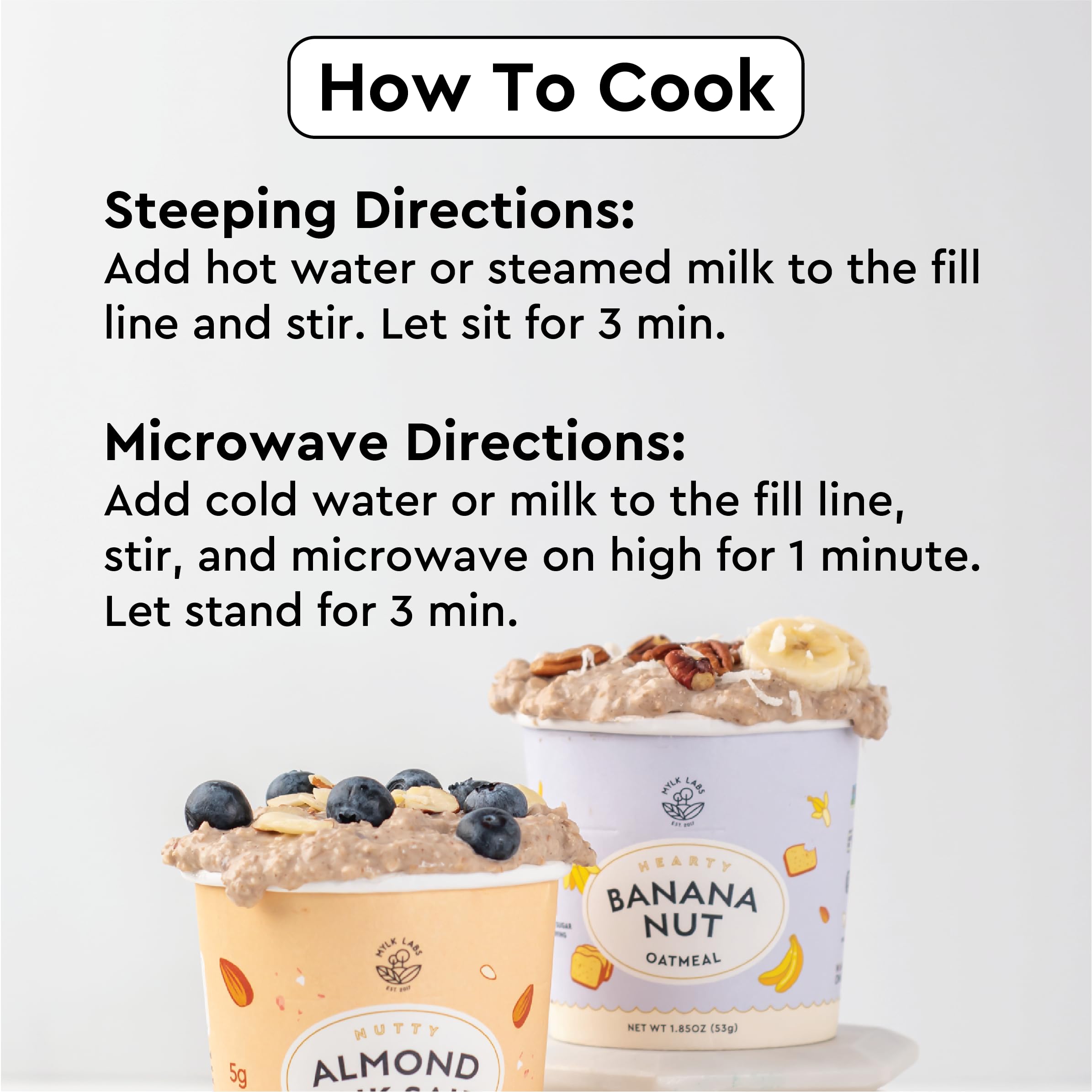 Mylk Labs Apple Cinnamon Protein Oatmeal Cups – Healthy Whole Grain Instant Oats, Low Sugar Breakfast with Superfoods – Quick & Easy, Non-GMO, Gluten Free, Nut Free (6 Pack) – Perfect for Busy Mornings, Office Snacks & Post-Workout Fuel