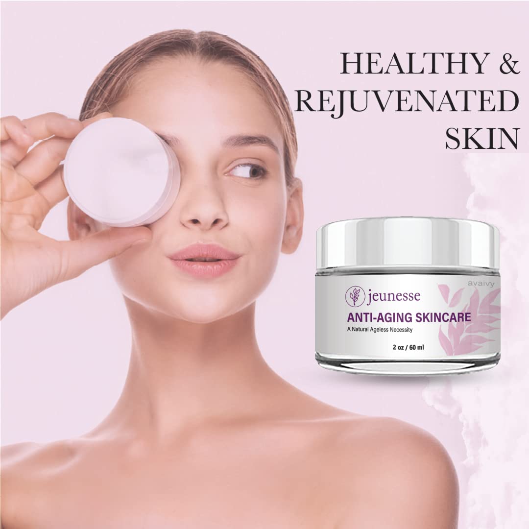 (2 Pack) Jeunesse Anti-Aging Skincare Cream - Wrinkle Reduction & Firming Face Moisturizer for Women & Men | Perfect for Night Routine & Daily Hydration