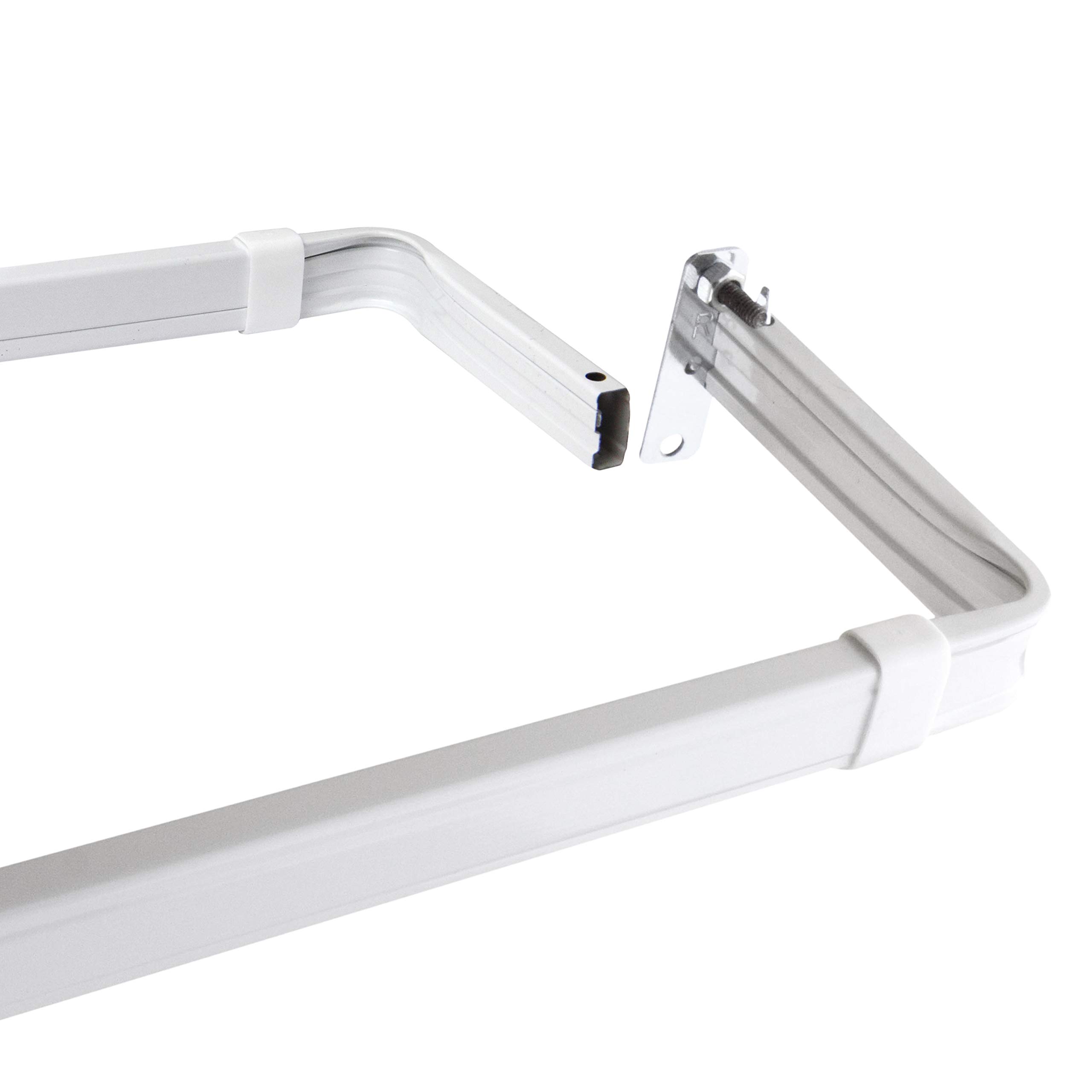 Lockseam 3 Inch Adjustable Clearance Curtain Rod 18-28 Inches - Perfect for Small Windows, Bathrooms, and Tight Spaces
