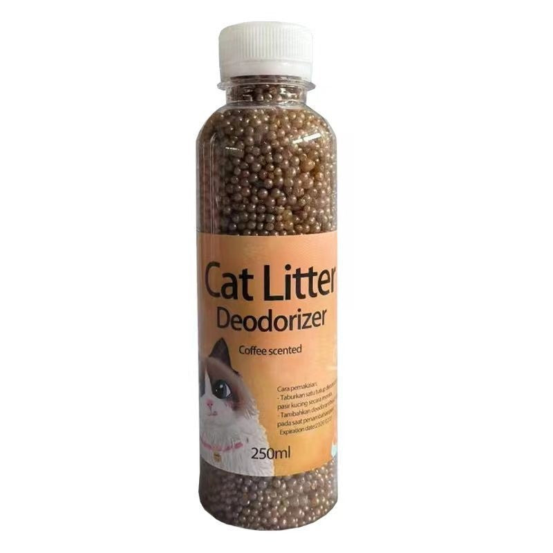 Premium Cat Litter Deodorizer Beads 250g/300g - Activated Charcoal with Coffee, Jasmine, Apple & Lavender Scents | Eliminates Odors | Long-Lasting Freshness for Litter Boxes & Pet Areas