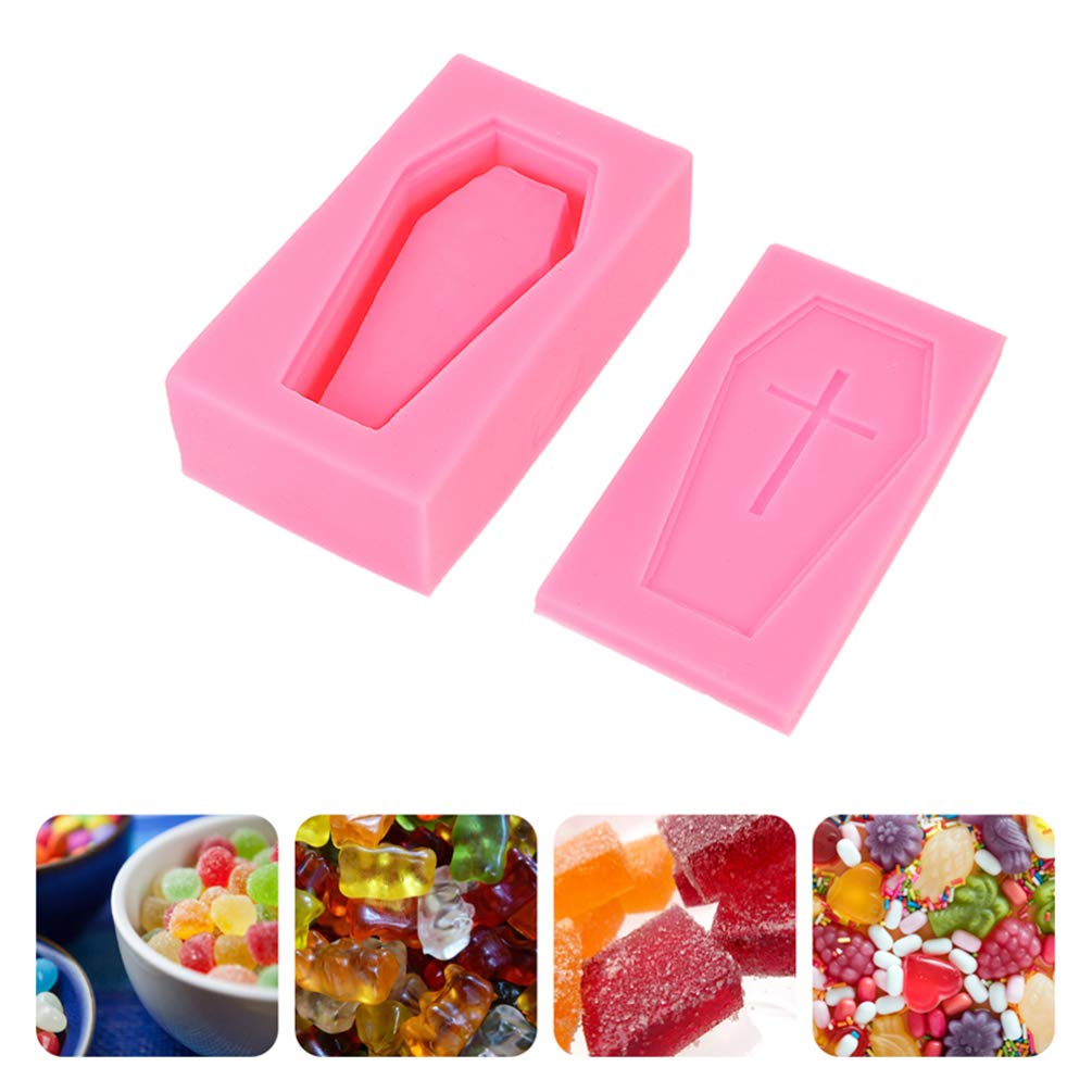 Hemoton 12-Piece Silicone Coffin Cake Mold Set - 3D Skeleton Baking Molds for Halloween Cupcakes, Soap Making & Party Decorations - Reusable Non-Stick Bakeware for DIY Desserts and Spooky Treats