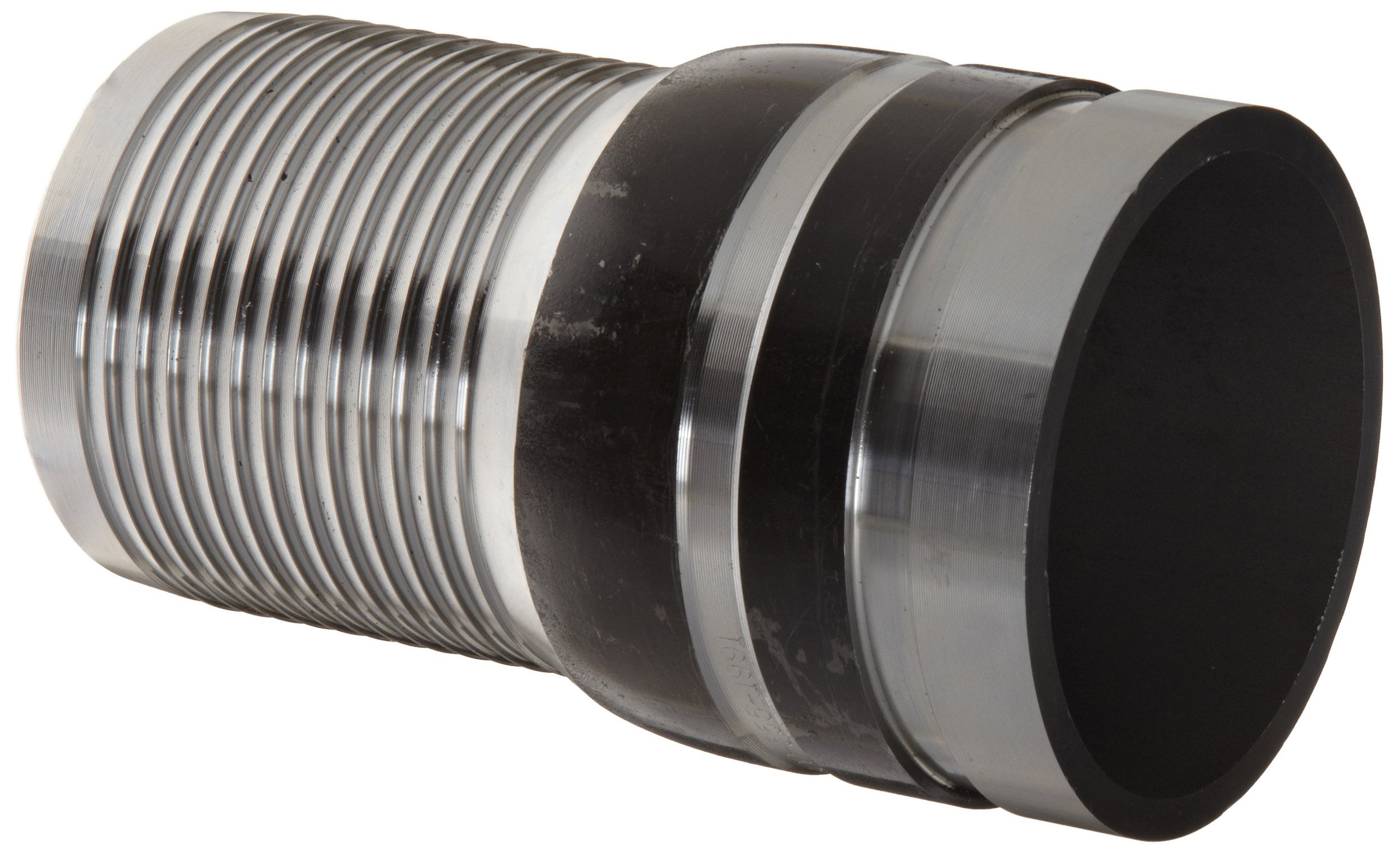 **Dixon STV120 Unplated Steel Shank Water Fitting - King Combination Nipple with Grooved End, 12