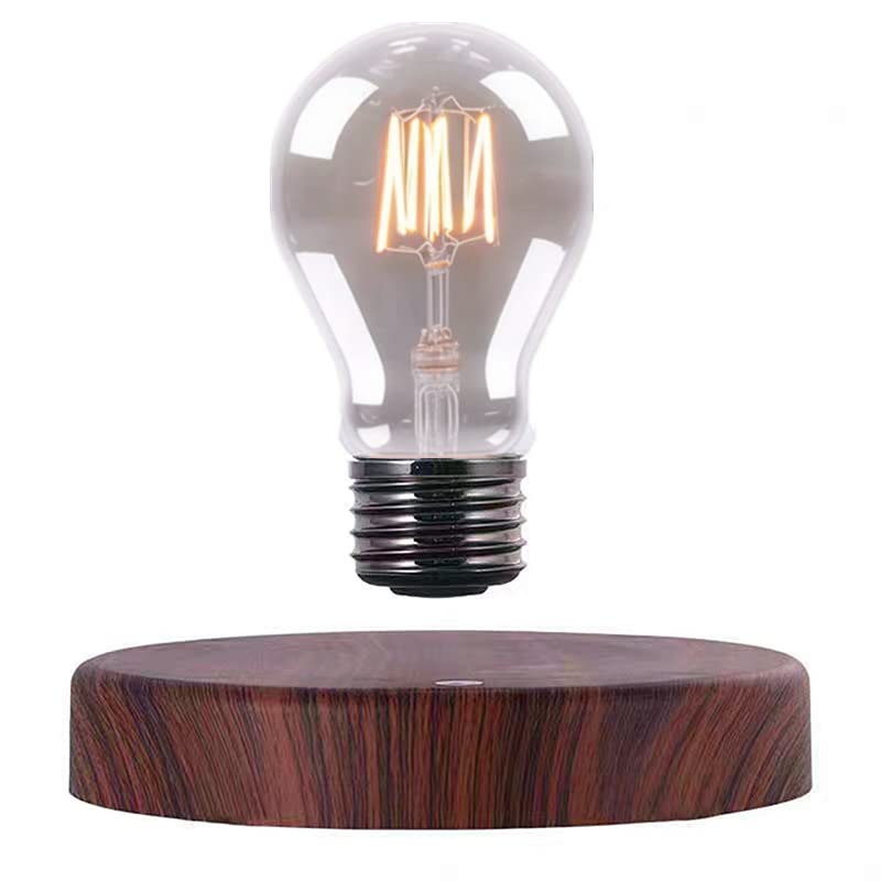 Magnetic Levitating Floating Wireless LED Light Bulb Desk Lamp - Futuristic Sci-Fi Decor for Bedroom, Office & Gifts | Energy-Efficient Ambient Lighting for Home, Workspace & Unique Present Ideas