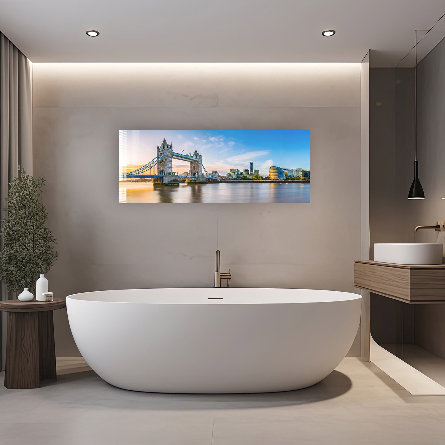 Tower Bridge London Panoramic View - Iconic British Landmark Souvenir for Home & Office Decor | Perfect for Travel Enthusiasts & History Lovers