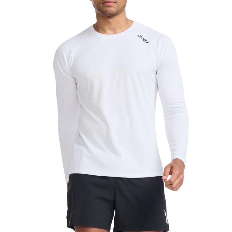 2XU Men's Aspire Long Sleeve Running Shirt - Lightweight Performance Top for Marathon, Jogging & Gym Workouts