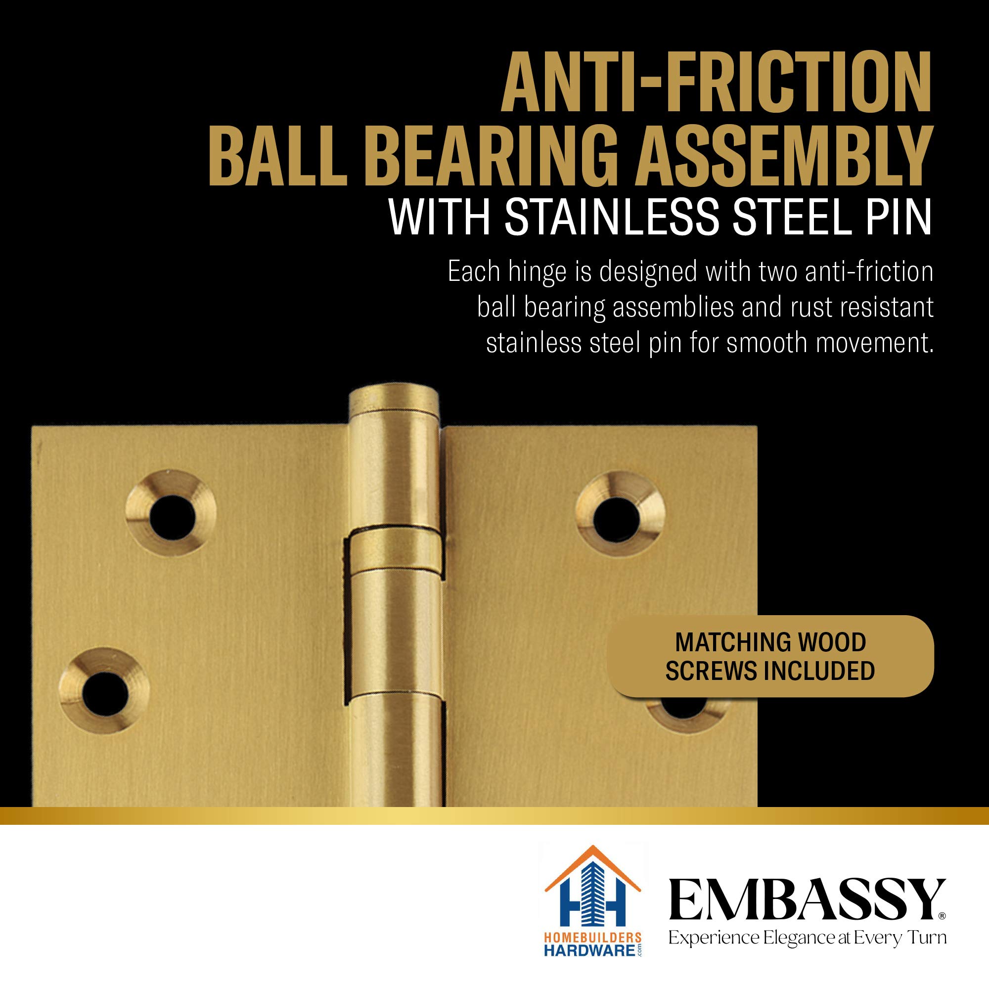 Premium Solid Brass Door Hinge 3.5x3.5