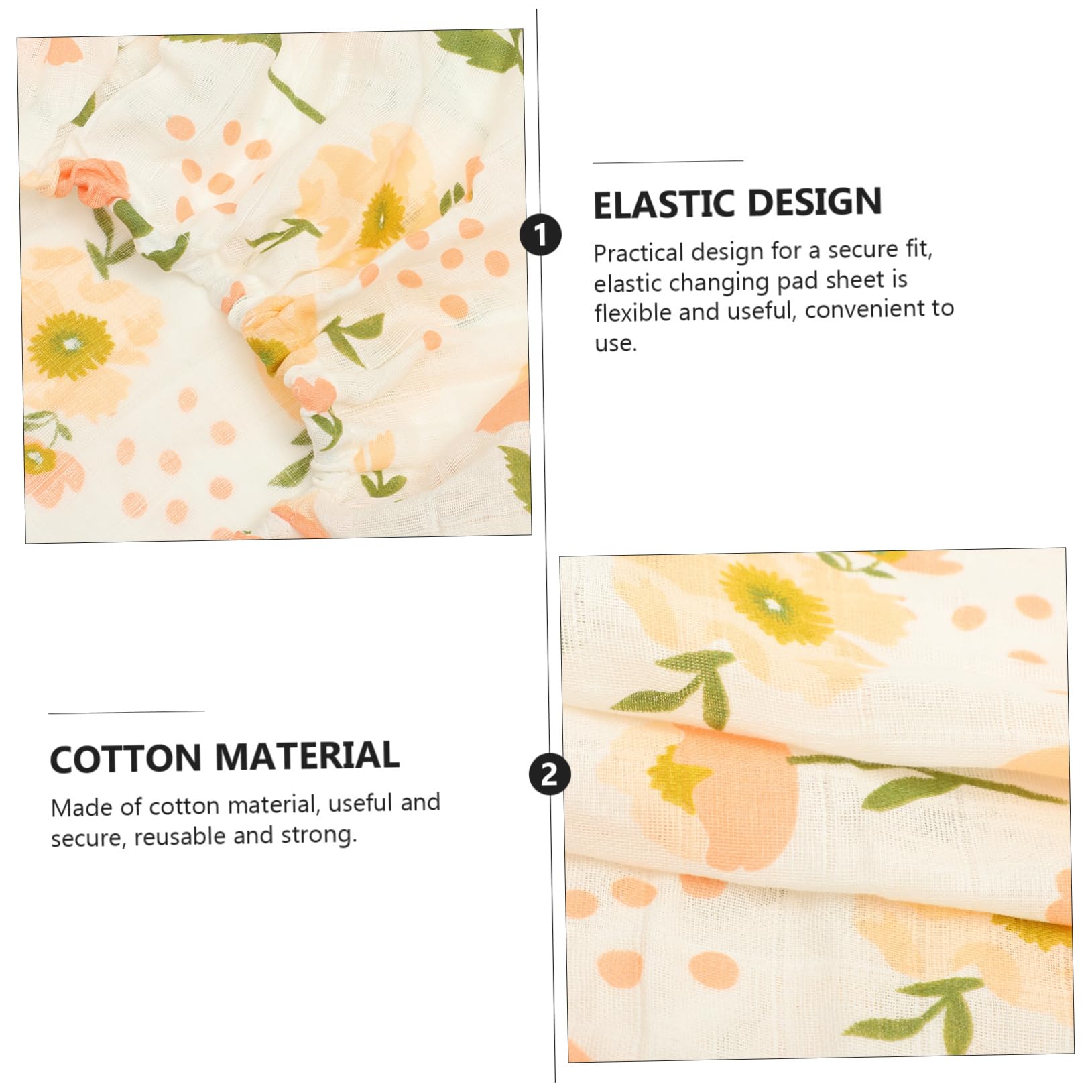 Wakauto Reusable Cotton Changing Pad Cover for Newborn Baby Boys & Girls - Soft, Waterproof Diaper Changing Mat for Nursery, Travel & On-the-Go Use