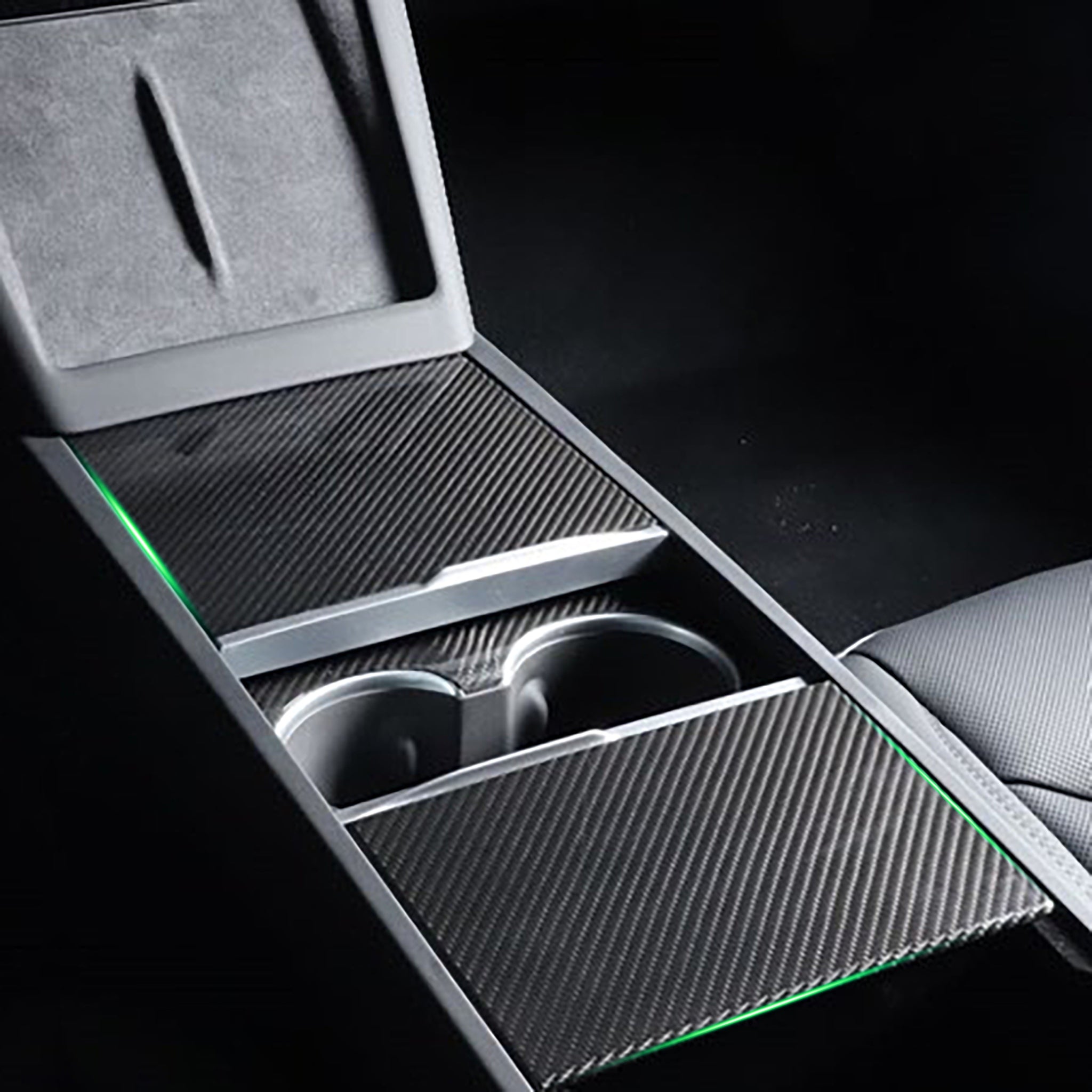 Premium Real Carbon Fiber Cup Holder Cover for 2025+ Tesla Model Y Juniper - Sleek Interior Upgrade Accessory | Perfect for Car Enthusiasts & Luxury Vehicle Customization