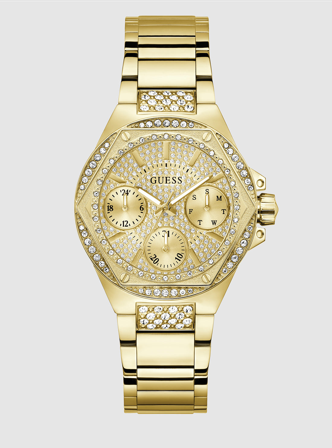 Luxury Gold Envy Glitz Watch for Women - Elegant Fashion Wristwatch with Crystal Accents - Perfect for Parties, Weddings & Special Occasions