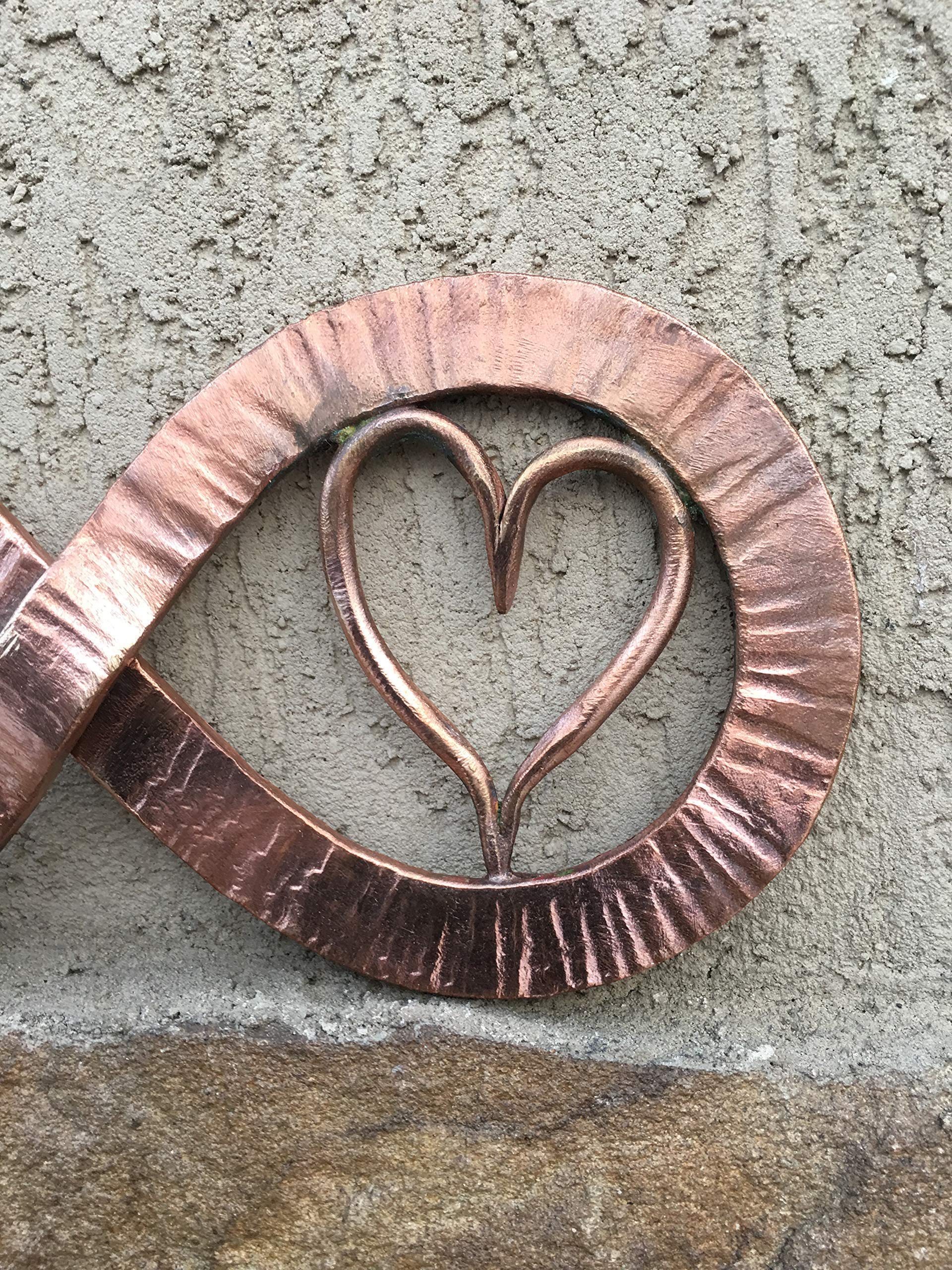 Copper Infinity Sign - Elegant 7th Anniversary Gift for Couples, Handmade Copper Decor for Home & Office, Unique Infinity Art for Wedding & Romantic Occasions