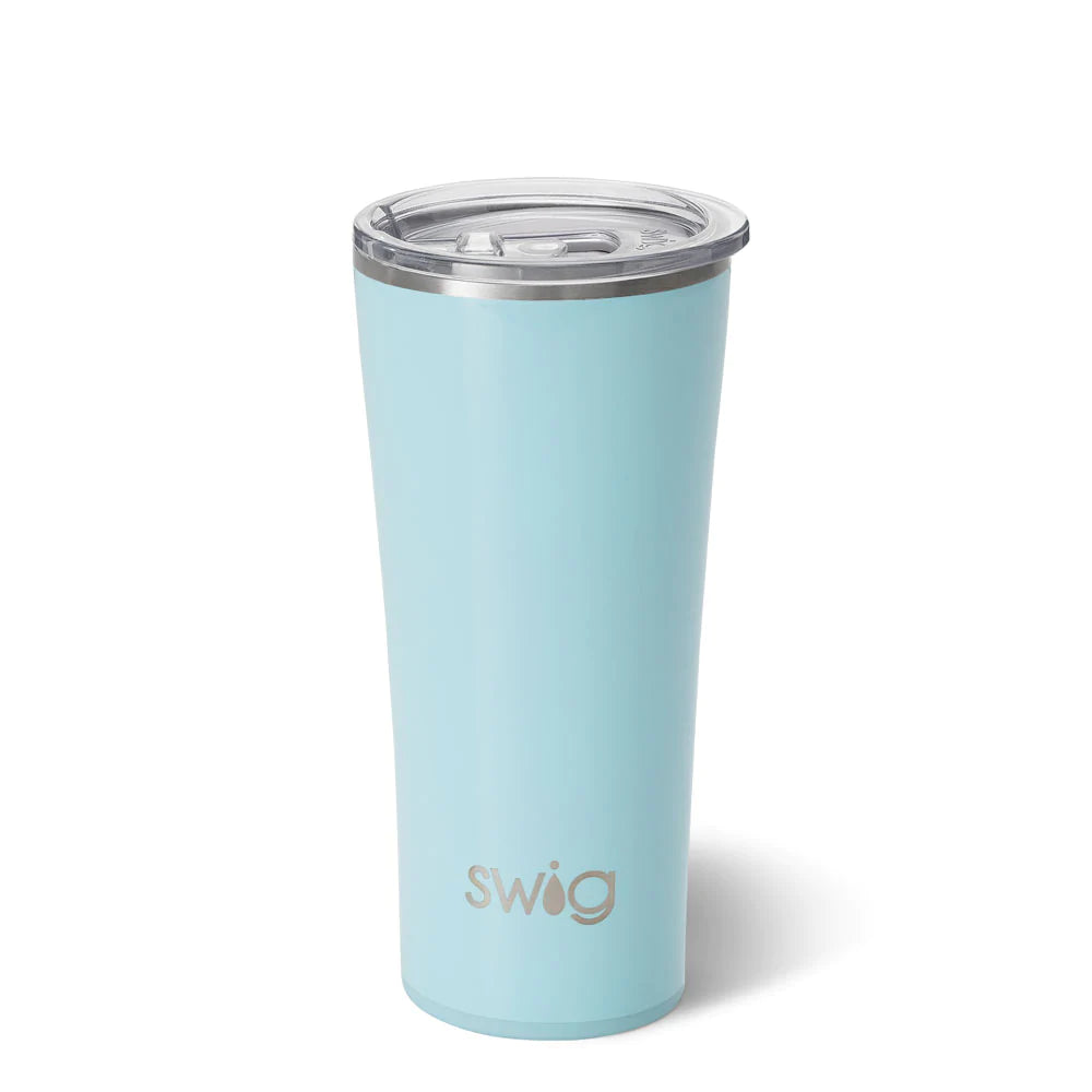 Shimmer Aquamarine Tumbler 22oz - Insulated Stainless Steel Water Bottle with Lid & Straw - Perfect for Gym, Hiking, and Office Use