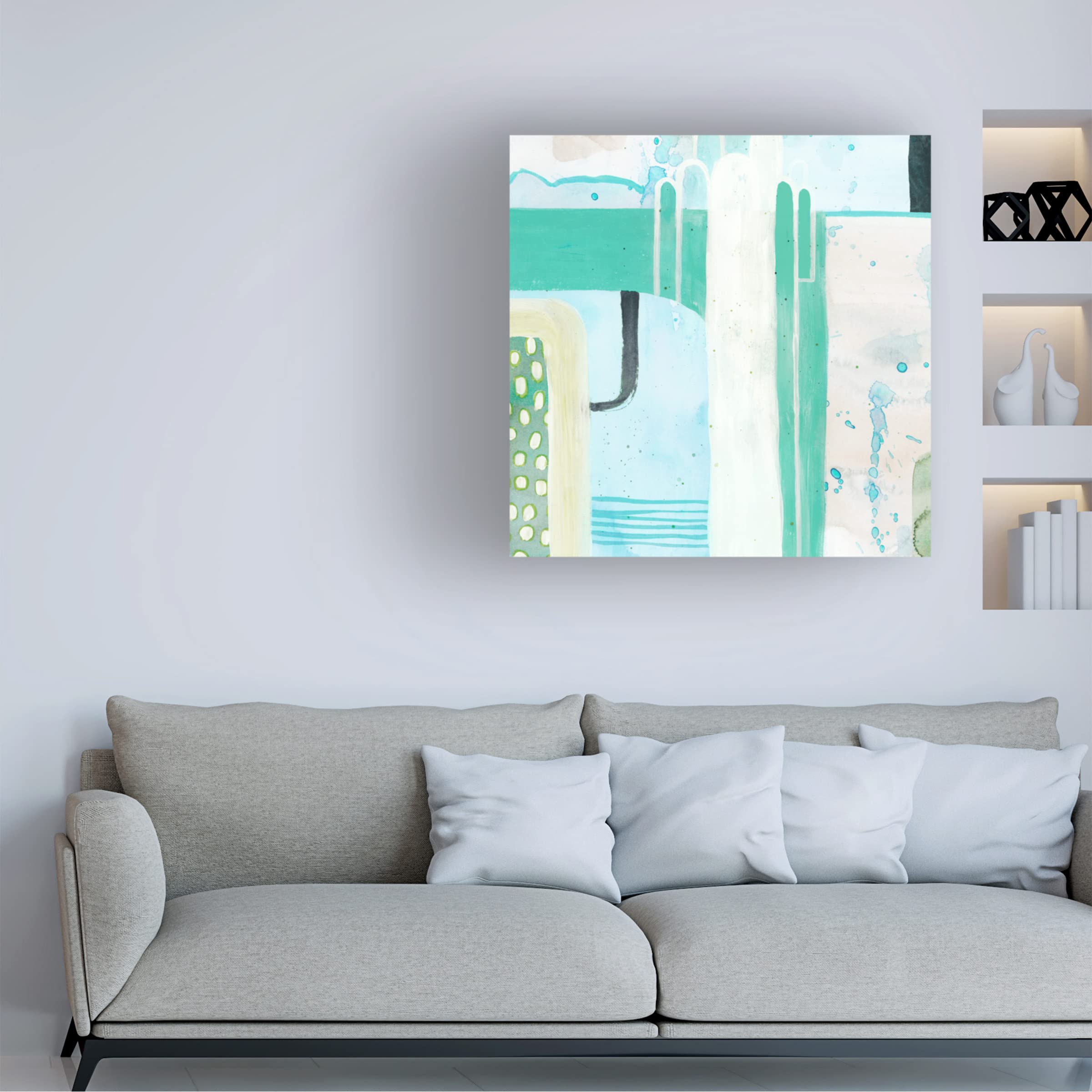 Grace Popp Minted Storm III Canvas Wall Art - Modern Abstract Painting for Living Room, Bedroom & Office Decor - Handmade Trademark Fine Art