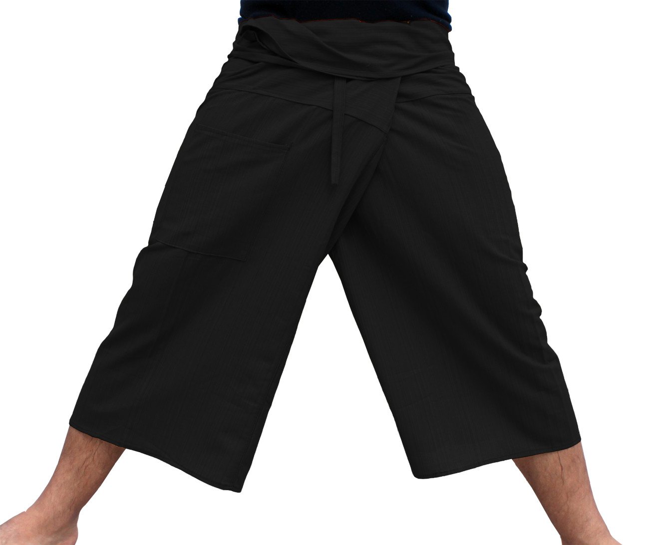 RaanPahMuang Thai Fisherman Pants for Men & Women - 100% Cotton Loose Yoga, Pirate & Harem Pants - Unisex Kimono Style Lounge Wear for Yoga, Meditation & Beach Vacation