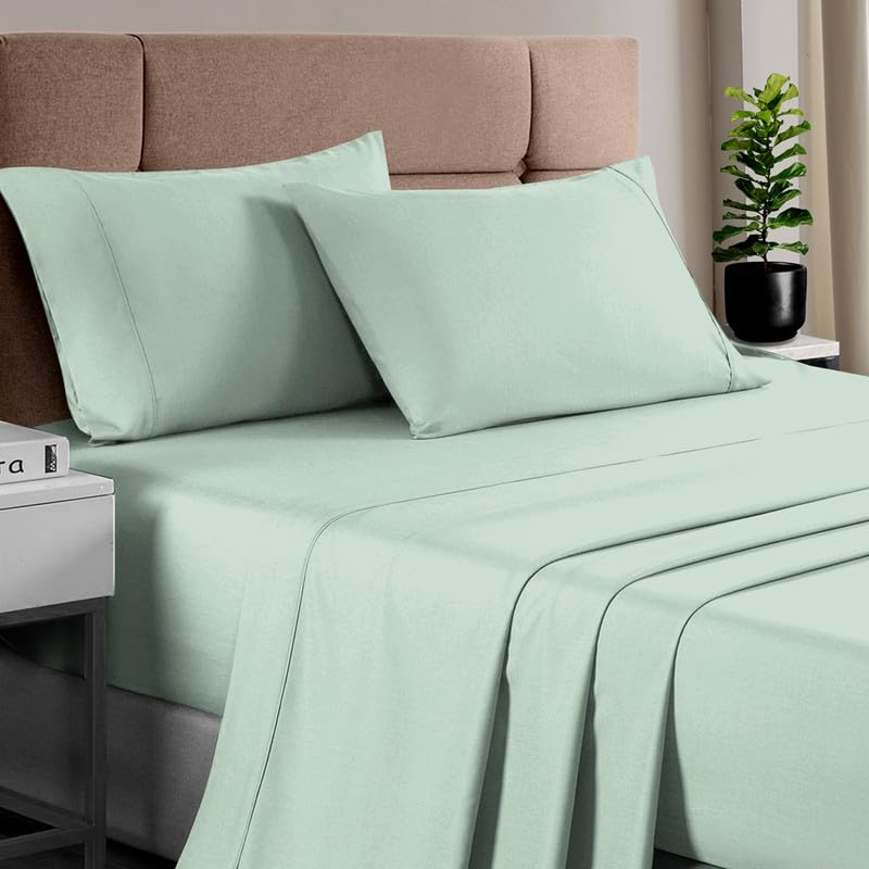Pizuna Pure 100% Cotton RV King Sheets - 400 Thread Count Long Staple Sateen Weave with 15