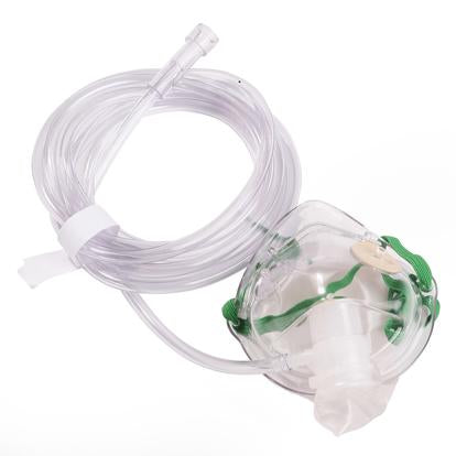 Adult Non-Rebreather Oxygen Mask - Complete Set for Emergency, First Aid & Medical Use - High Flow Oxygen Therapy for Hospitals, Clinics & Home Care