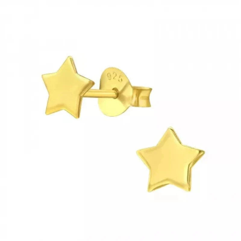 14K Gold Star Stud Earrings for Women - Hypoallergenic & Tarnish-Free - Perfect for Everyday Wear, Parties & Gifts