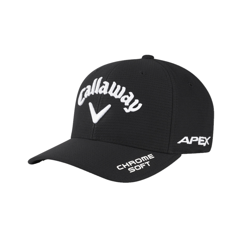 Callaway Tour Authentic FlexFit Black Men's Golf Hat - Lightweight Performance Cap for Golfers, Outdoor Sports & Casual Wear
