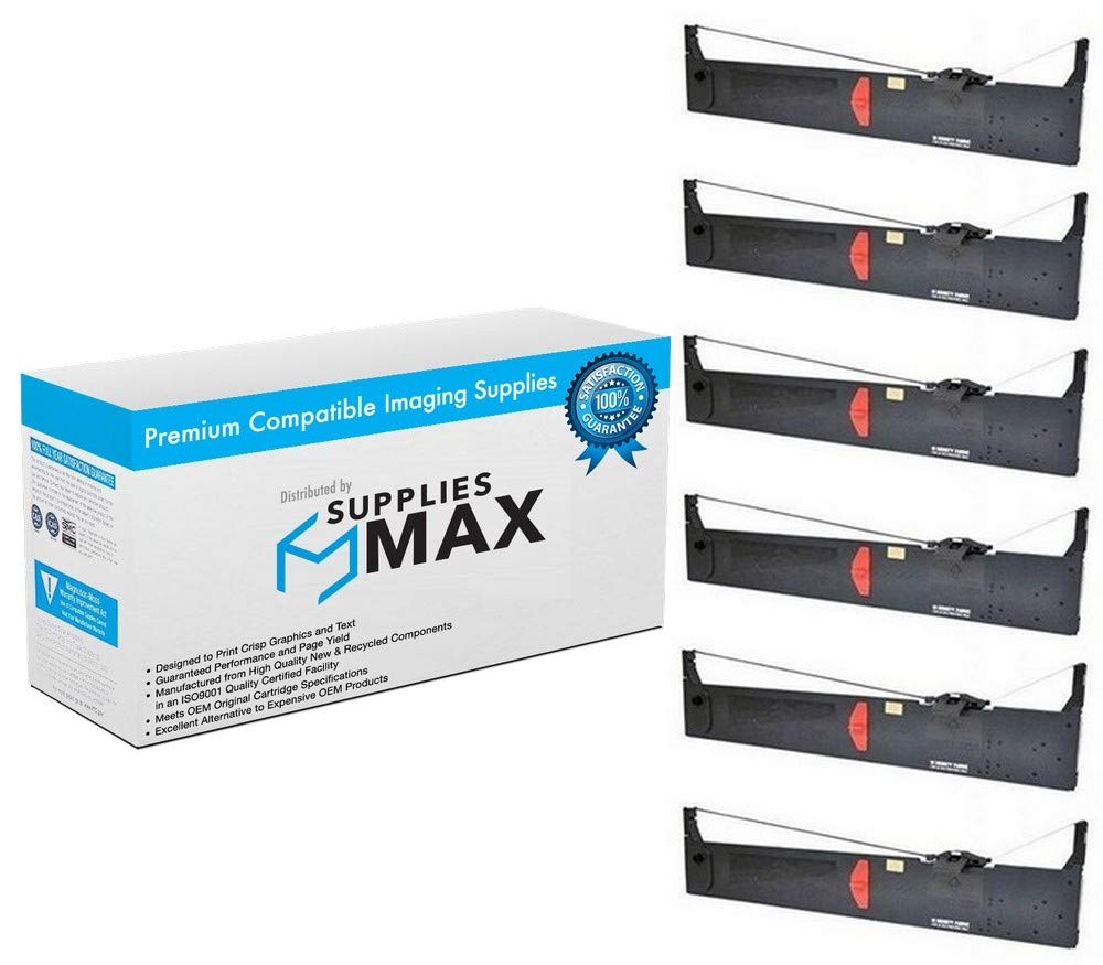 Nukote BM503-US Compatible Black Printer Ribbons (6-Pack) - Replacement for S015086 - Ideal for Office Printing, Shipping Labels, and Receipts