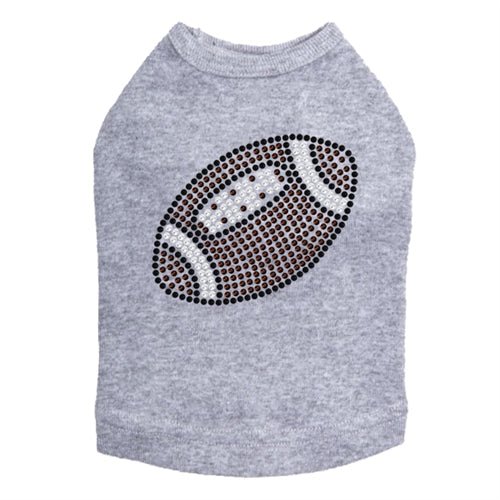 Sparkling Brown Football Rhinestone Tank Top for Women - Multiple Colors Available - Perfect for Game Day, Parties & Sports Events