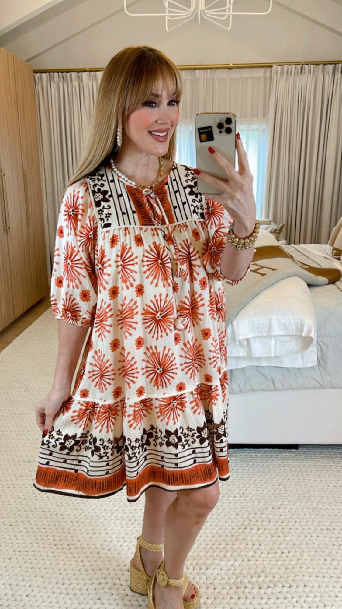 Pascalina Women's Red Floral Print Dress - Elegant & Comfortable Summer Casual Wear for Parties, Dates & Office