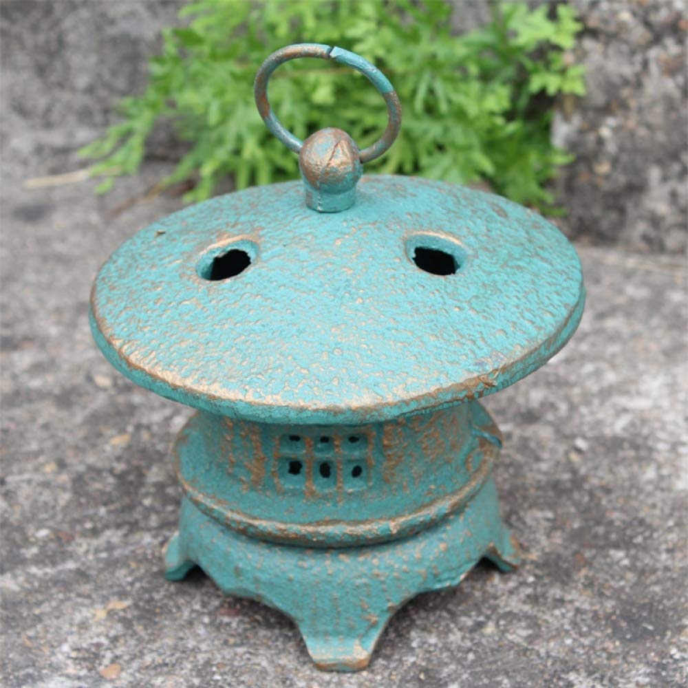 Vintage Cast Iron Japanese Pagoda Oriental Metal Hanging Garden Lantern Candle Holder - Outdoor/Indoor Home Decor for Patio, Garden, Porch, Yard & Asian-Themed Decorations
